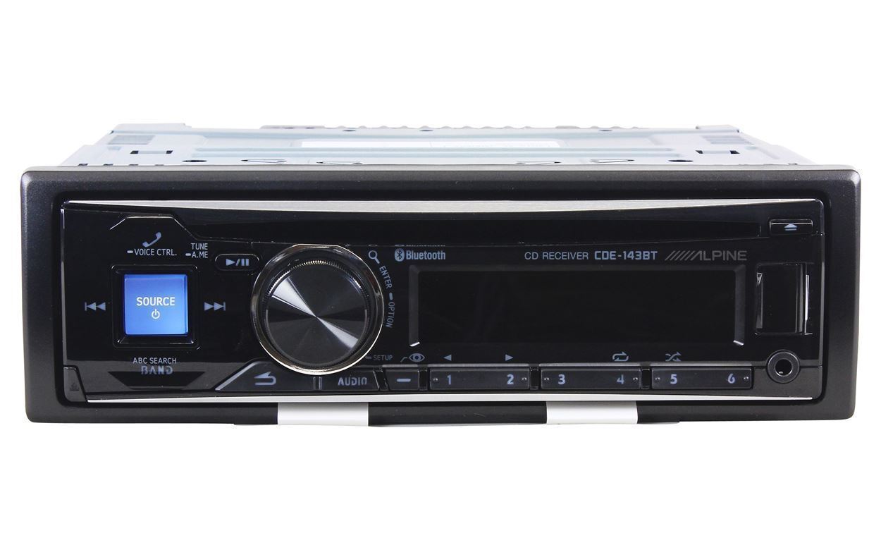 Alpine CDE143BT Single Din Car CD Receiver with Advanced Bluetooth