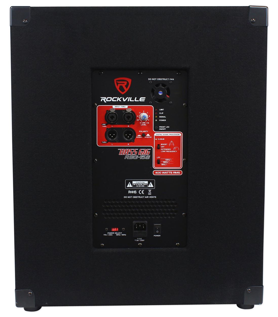 Rockville RBG15S 15 1600w Active Powered PA Subwoofer w/DSP + Limiter