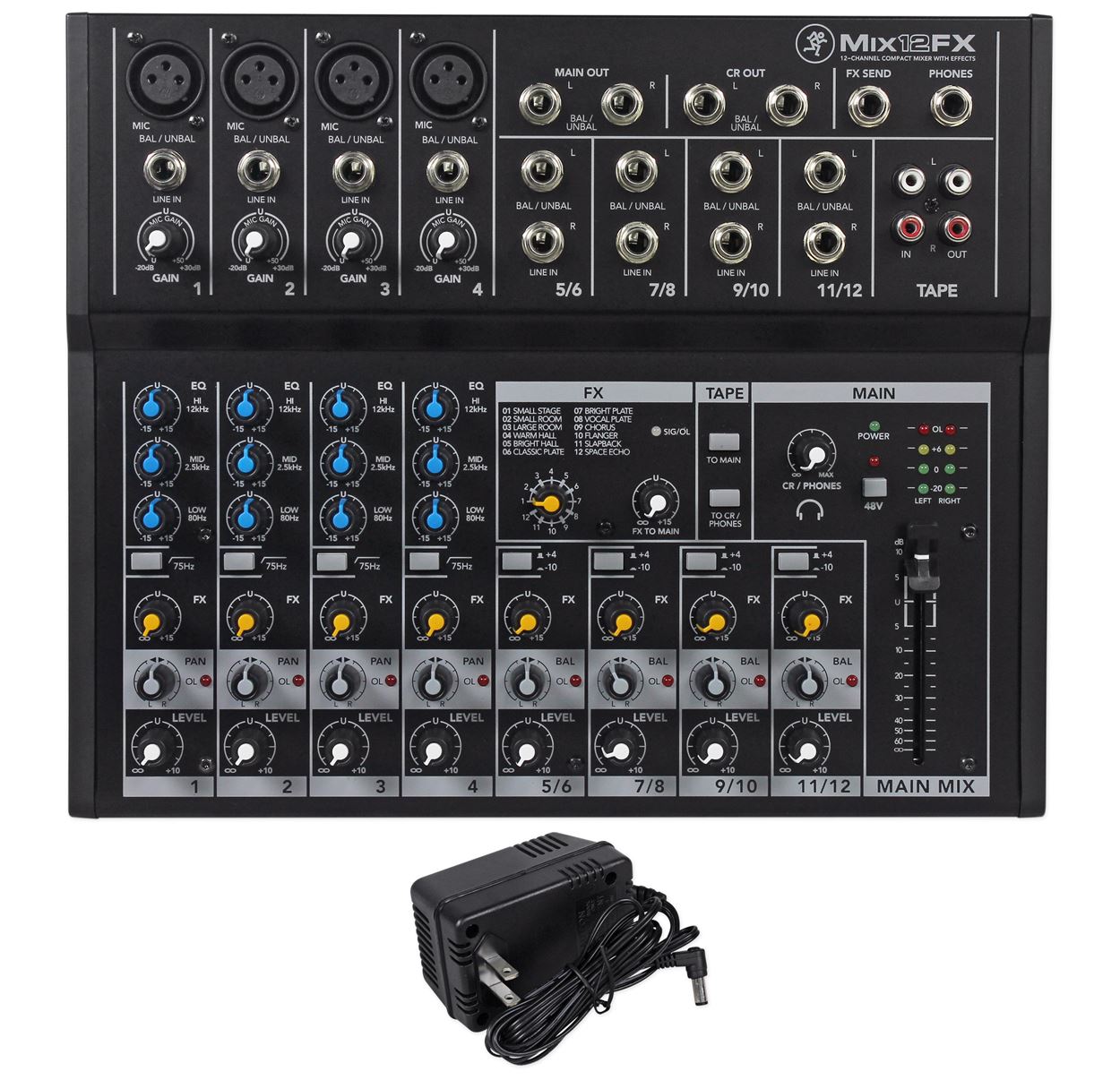 Mackie Mix12FX 12Channel Compact Mixer W/FX Proven Performance + Free Cables eBay