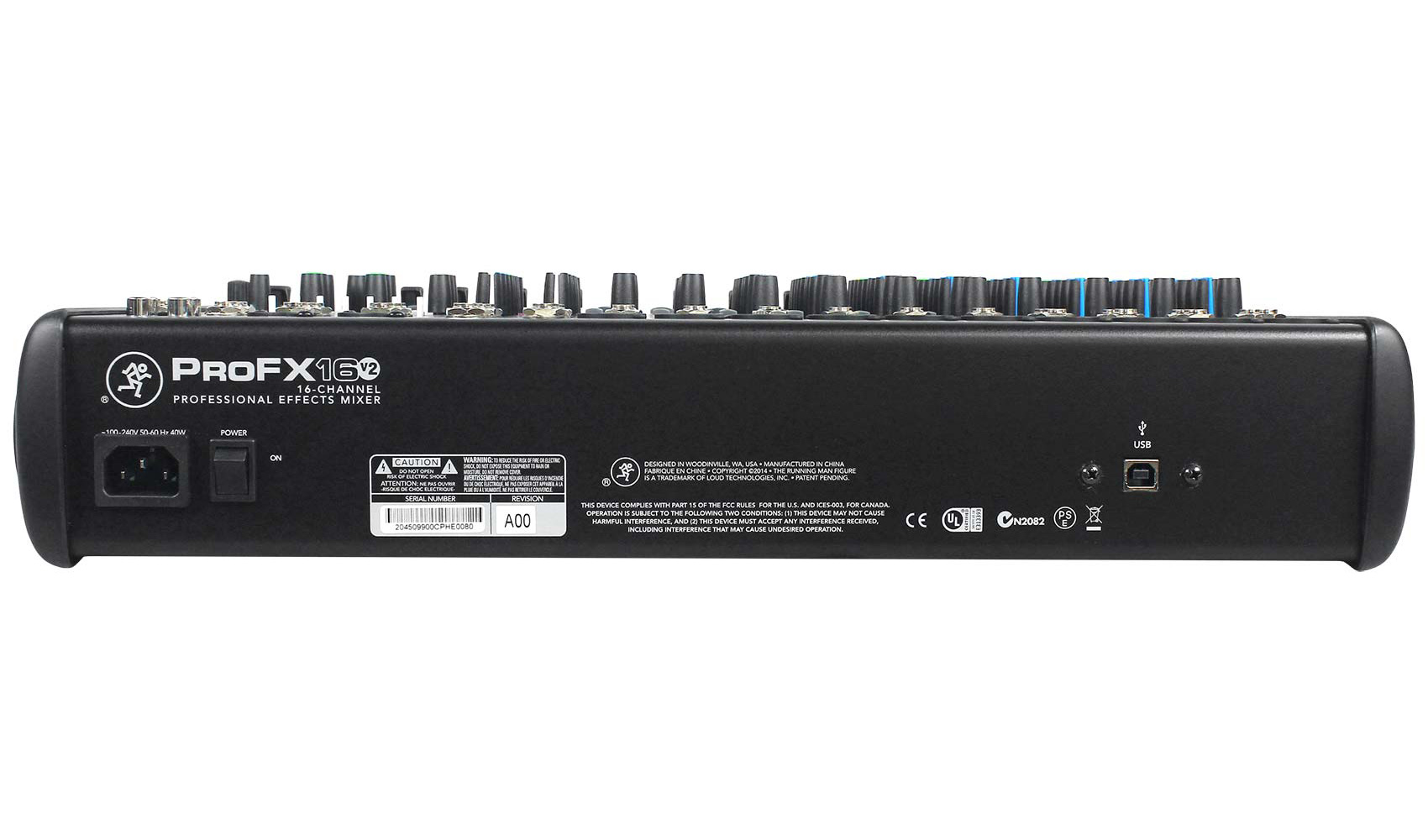 Mackie PROFX16v2 Pro 16 Channel 4 Bus Mixer+Rack Mount Bracket Kit