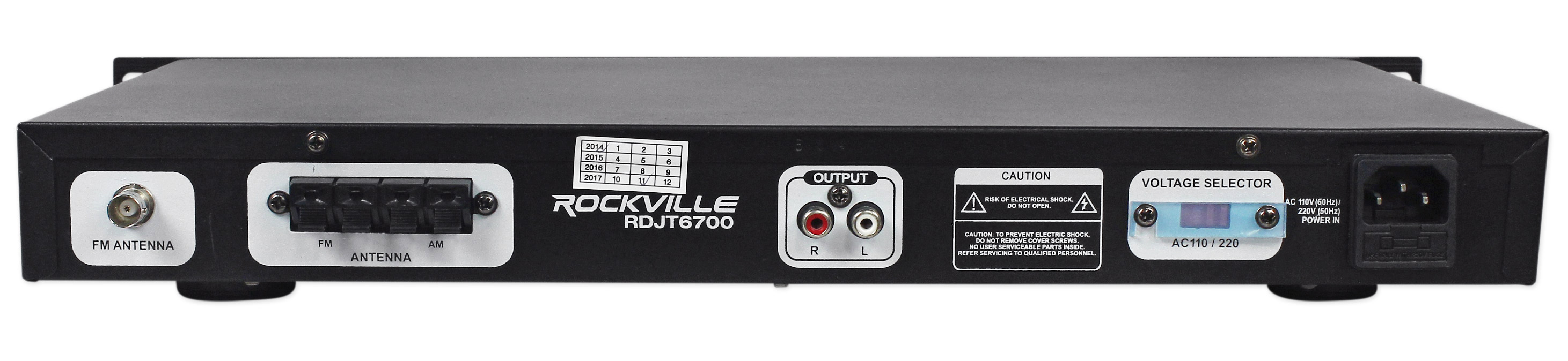Rockville RDJT6700 19"" Rack Mount Digital AM/FM Radio Tuner Receiver