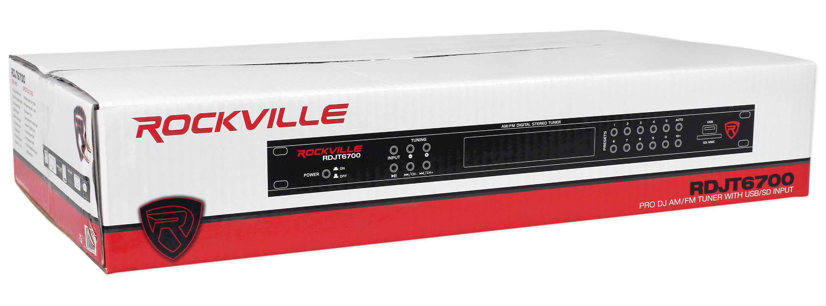 Rockville RDJT6700 19"" Rack Mount Digital AM/FM Radio Tuner Receiver