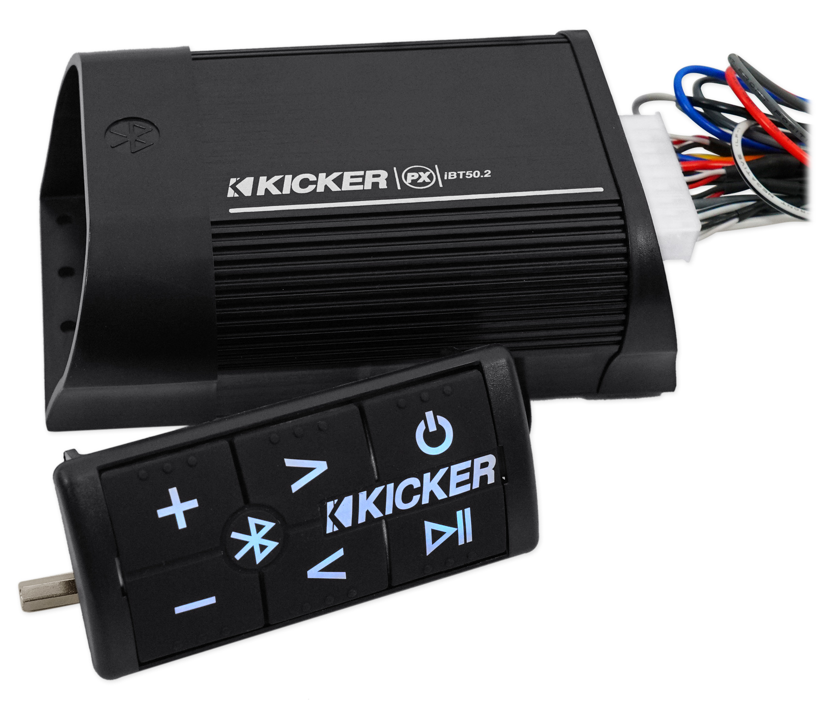 4) Kicker 10PS52504 5.25” Harley Davidson Motorcycle Speakers+2Ch