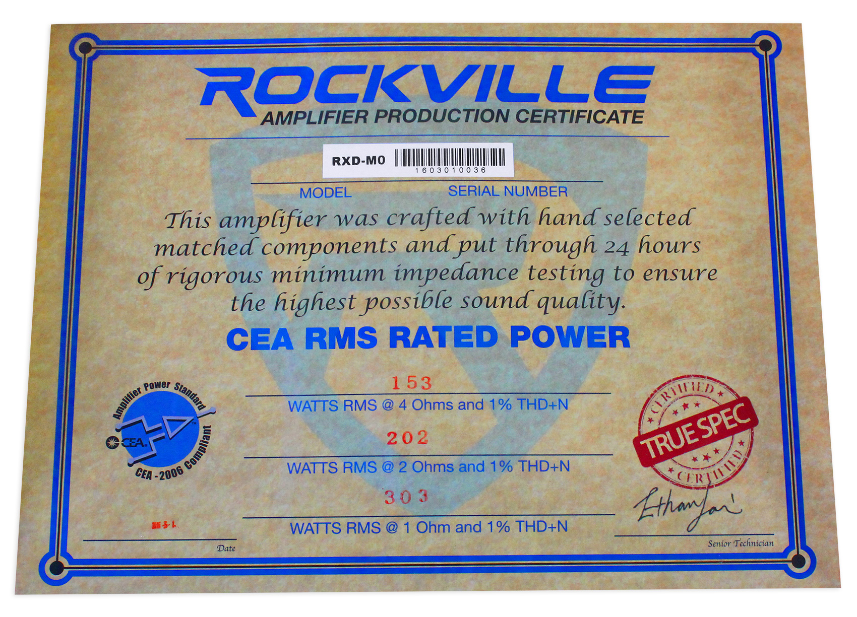 Rockville RXDM0 1200 Watt/600w RMS Mono Class D 1 Ohm Amplifier Car
