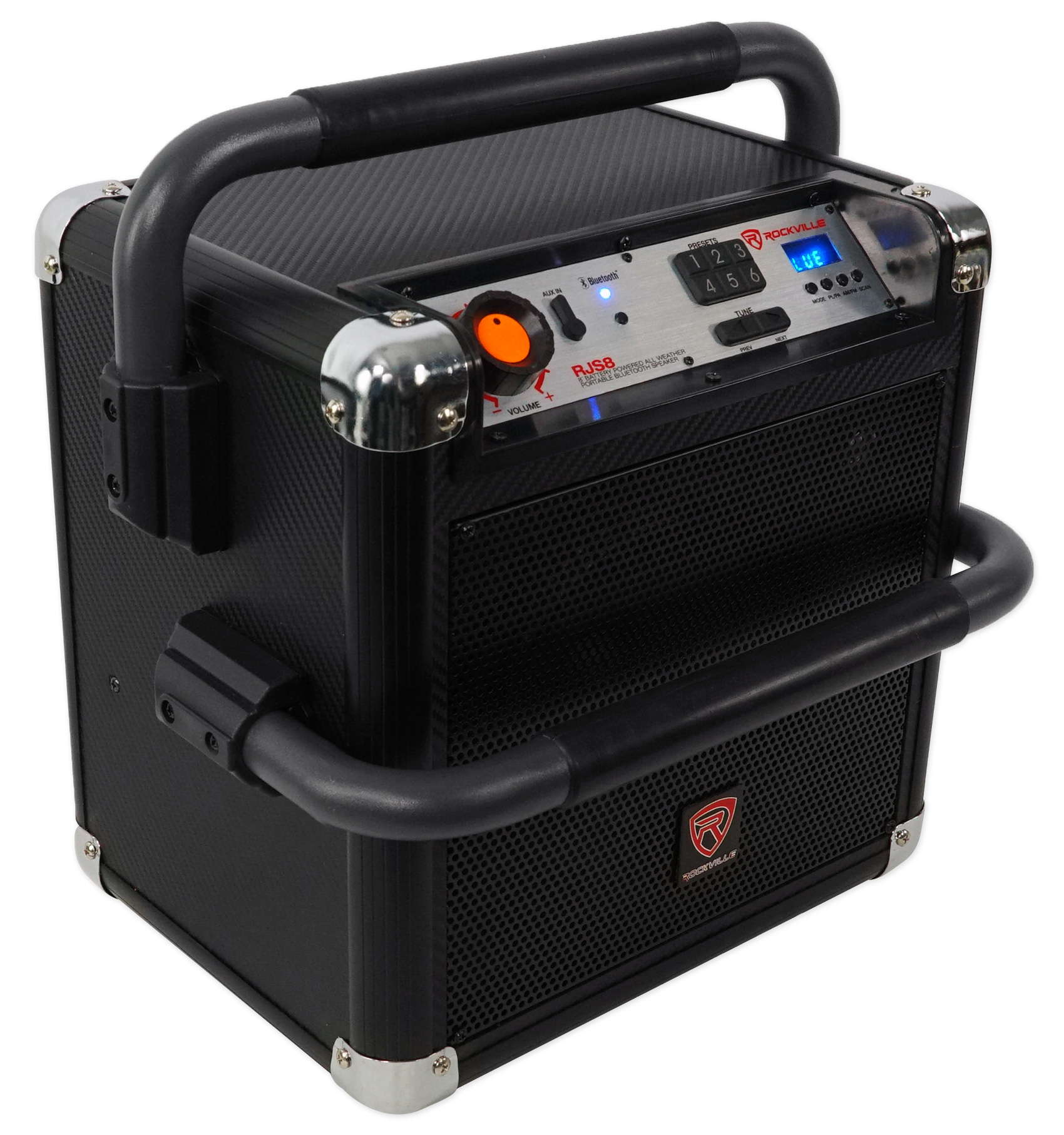 Rockville RJS8 8" Jobsite/Portable Rechargeable Powered Bluetooth Pro