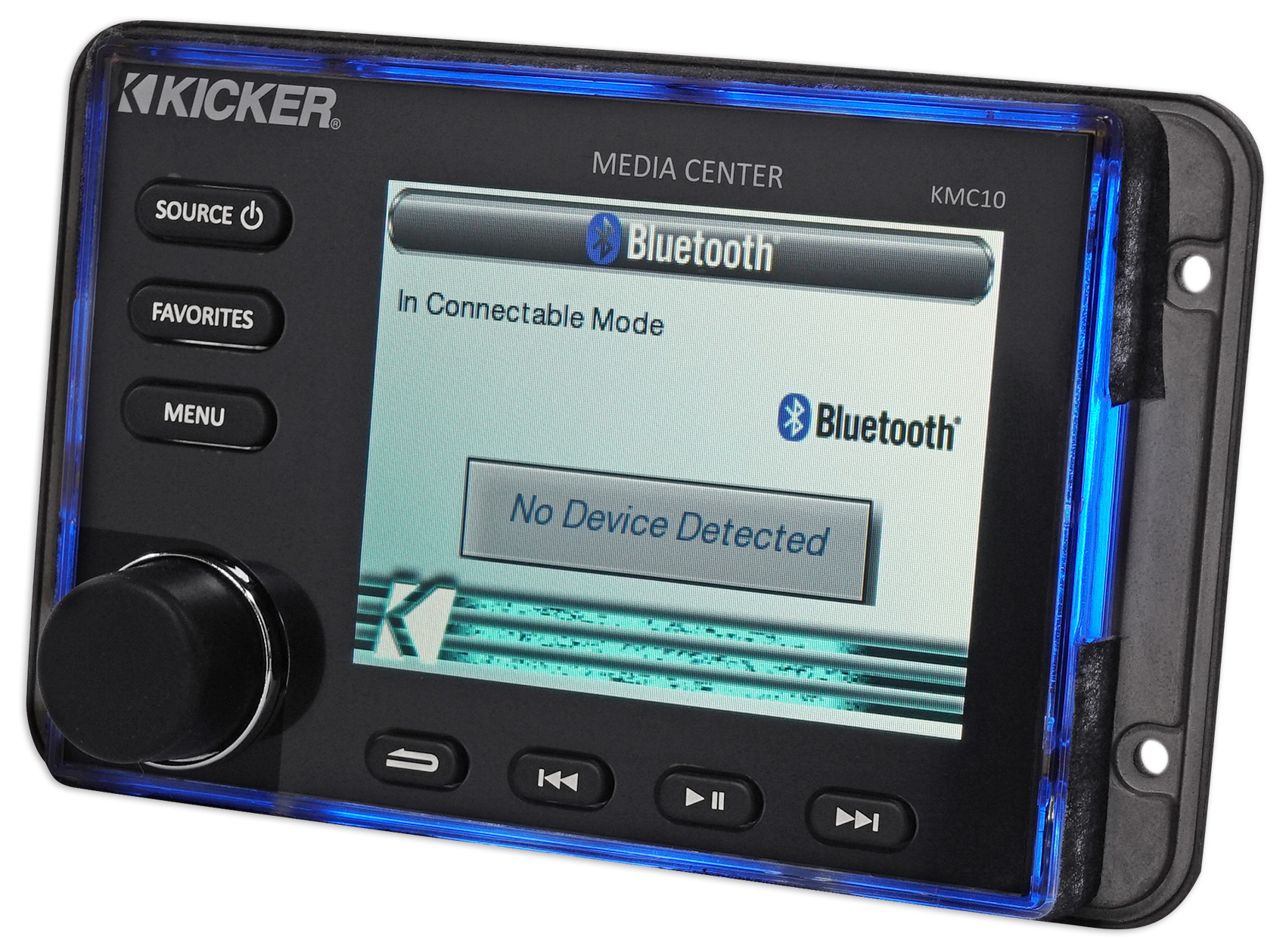 KICKER KMC10 Gauge Hole Marine Digital Media Receiver/Radio w
