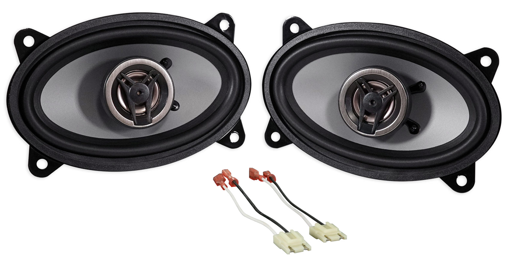 250W 4 x 6" Front Factory Speaker Replacement Kit For Jeep Wrangler Yj