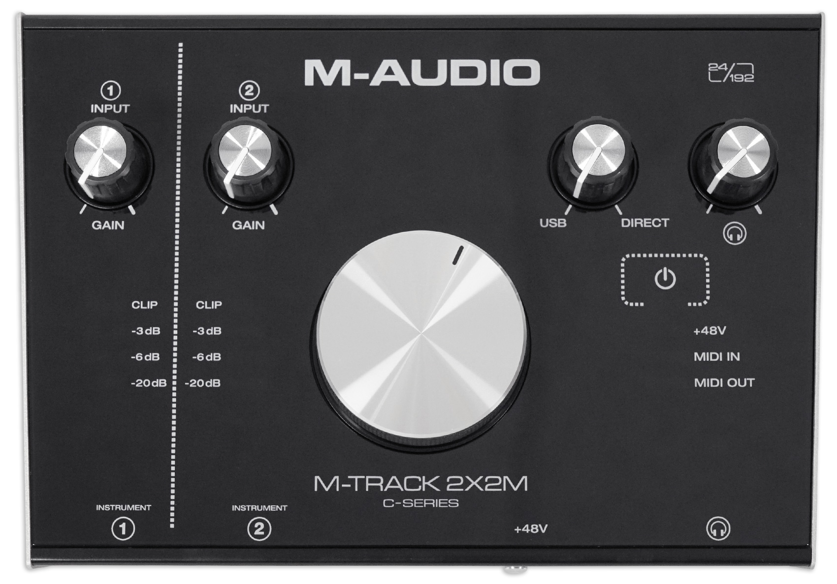 MAudio MTrack 2X2M 24/92 USB Audio Recording Monitoring Interface w/5