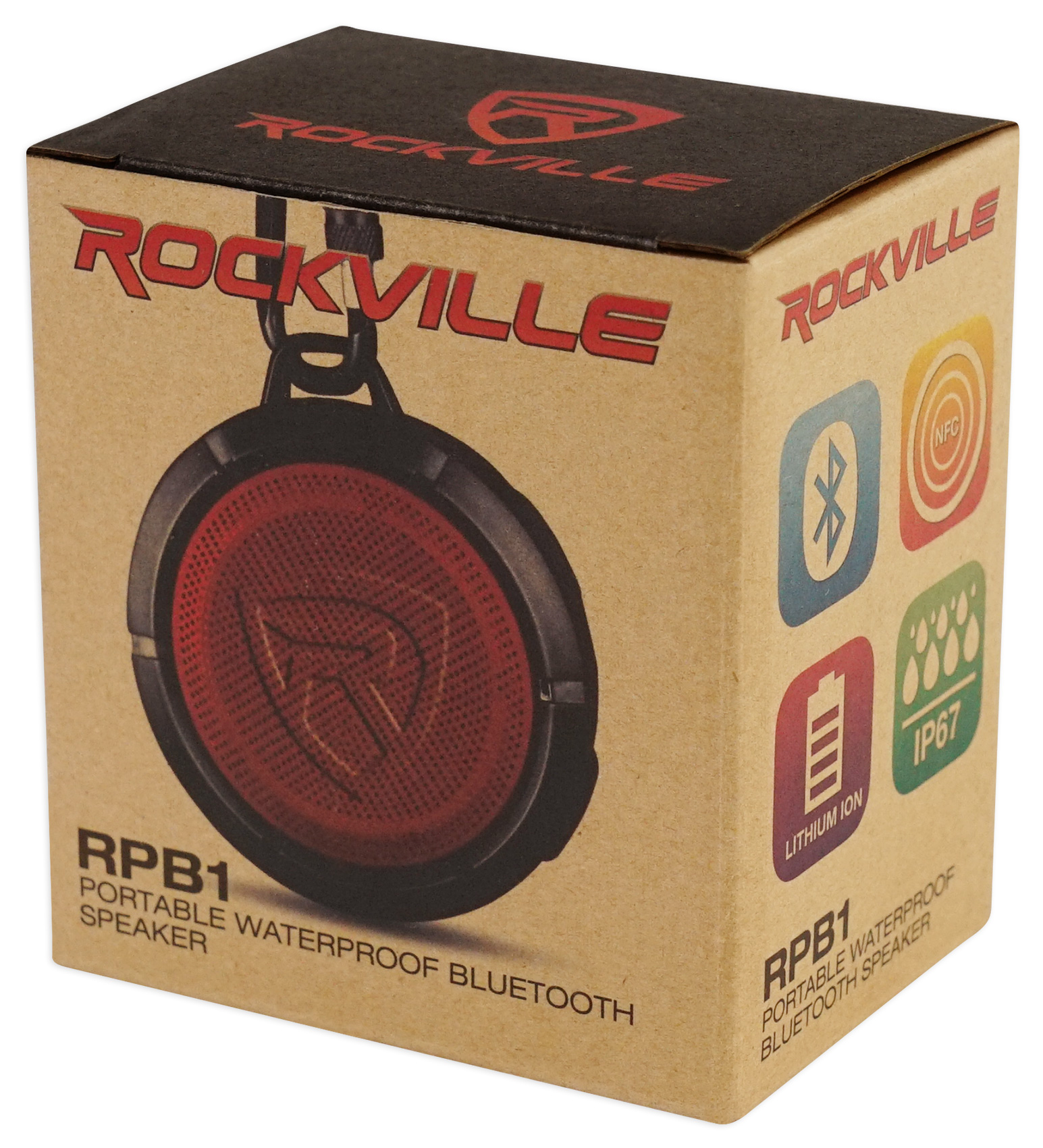 Rockville RPB1 10 Watt Waterproof Portable Handheld Bluetooth 4.0