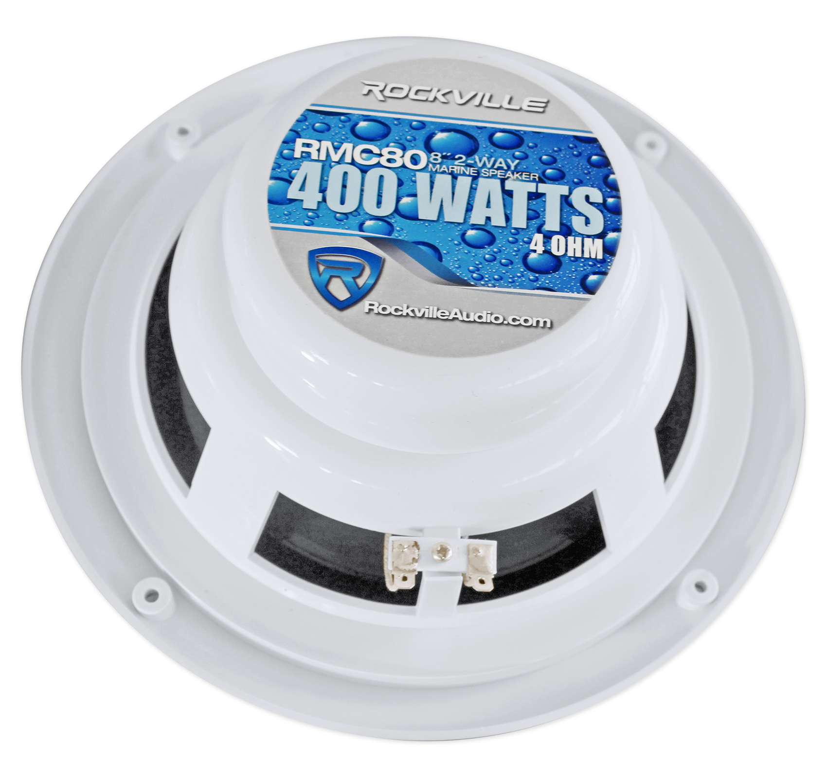 Pair Rockville RMC80S 8" 800 Watt Waterproof Marine Boat Speakers 2Way