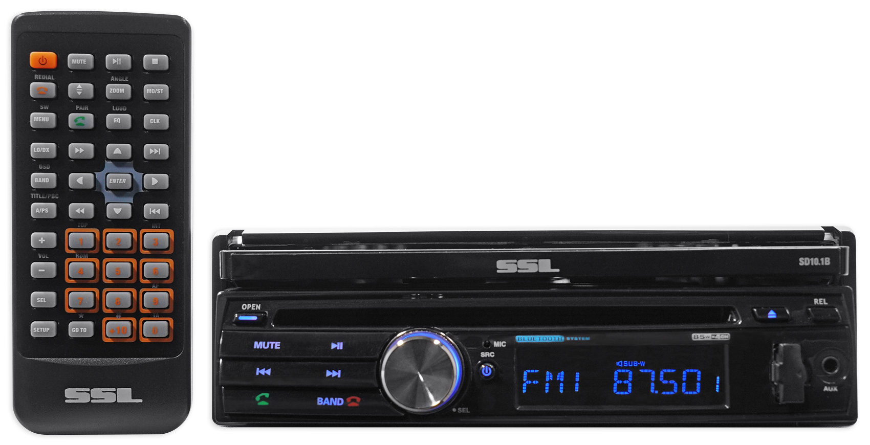 SSL SD10.1B Single Din 10.1" Touchscreen Multimedia Car Stereo Receiver