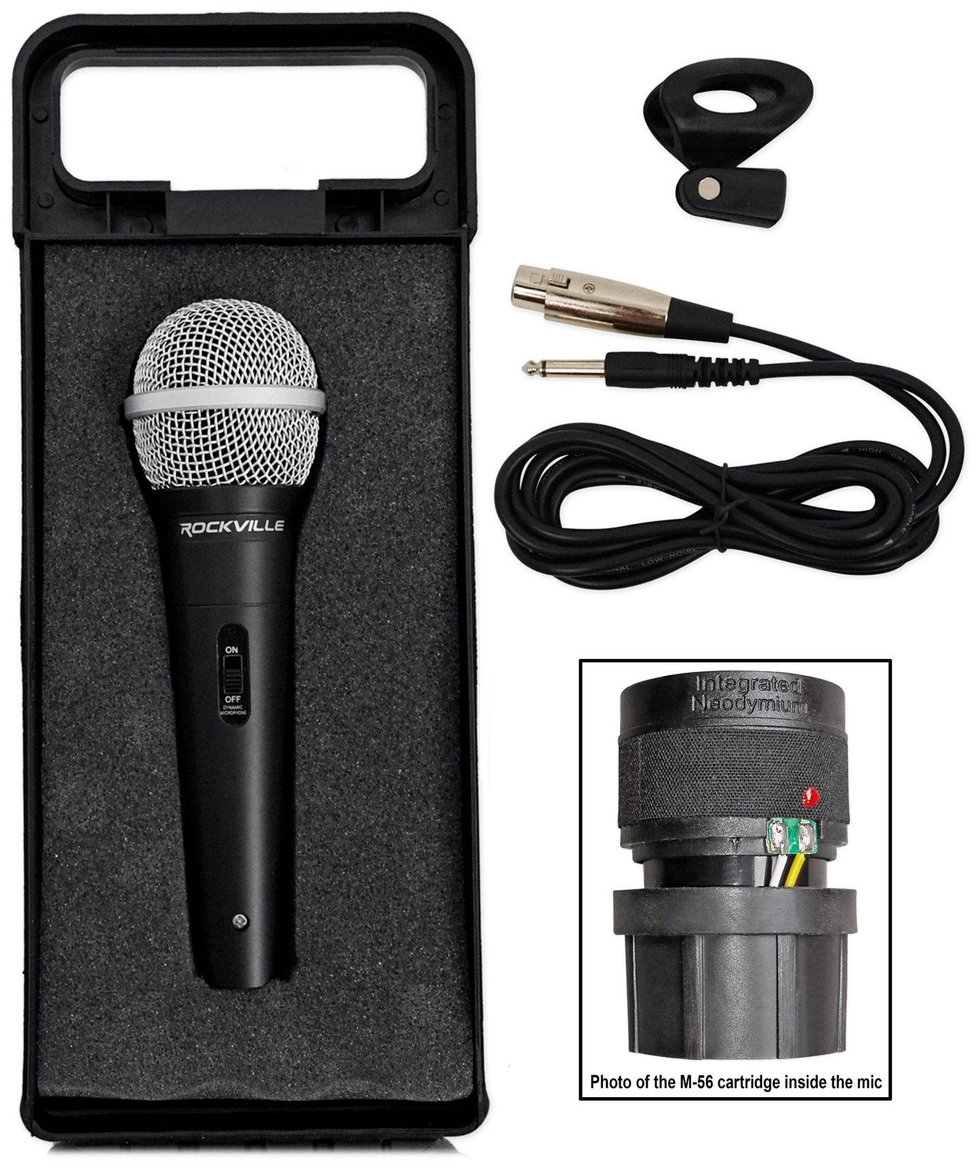 Rockville Rmc-xlr High-end Metal Dj Handheld Wired Microphone Mic W 1 4 