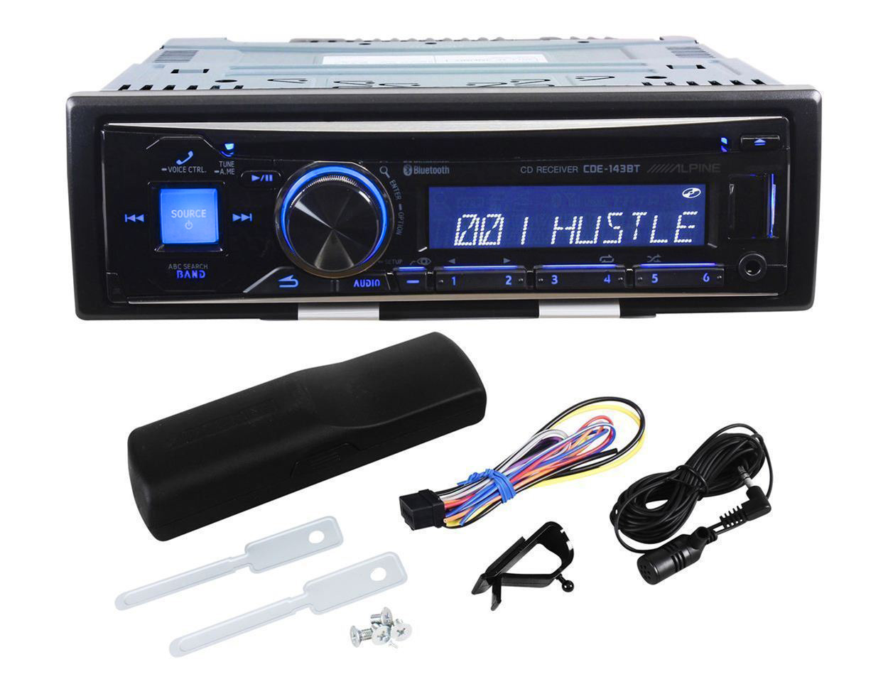 Alpine CDE-143BT Single Din Car CD Receiver With Advanced Bluetooth ...