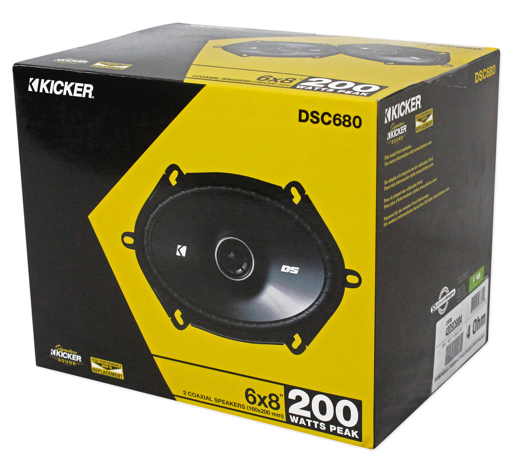 Kicker DSC68 6x8 Factory Replacement Speakers – Pair – Fits Ford F-150 1997-2003 – Harmony Accessory Master