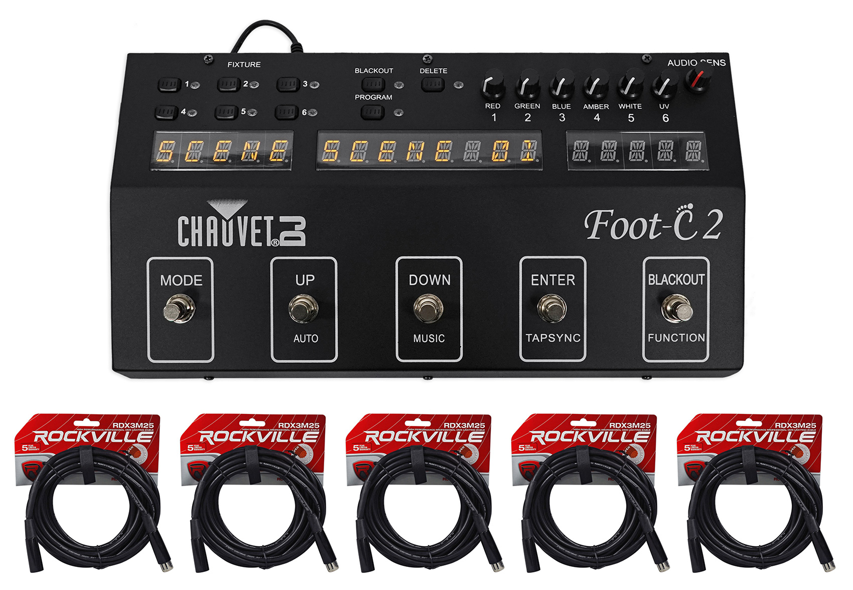 Chauvet DJ Foot C2 36Channel DMX Foot Controller w/MIDI Input w