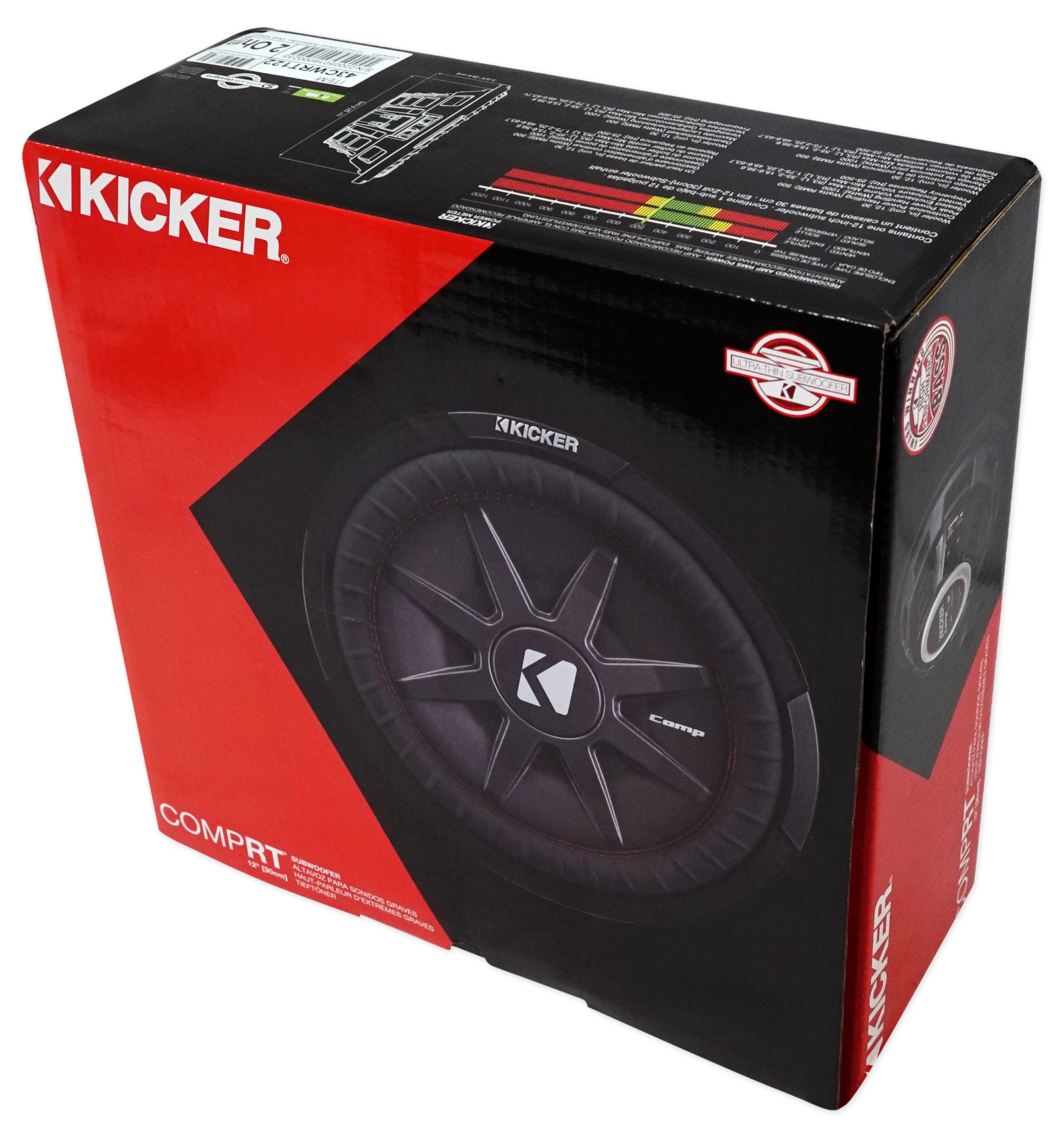 2 Kicker 12" Subwoofers+Sub Box Enclosure For Nissan Titan Xcab King