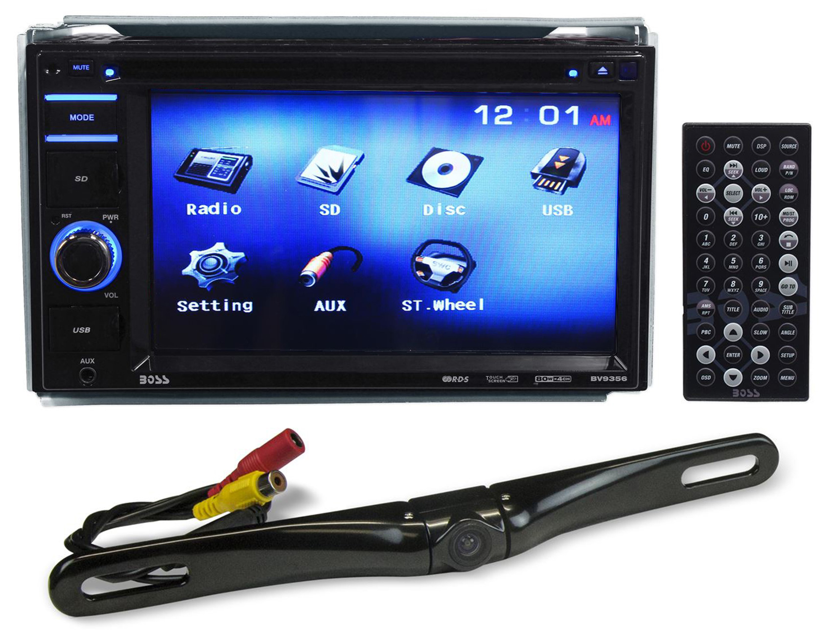 Boss BV Double DIN Car Monitor DVD USB SD Player Radio Receiver Camera EBay