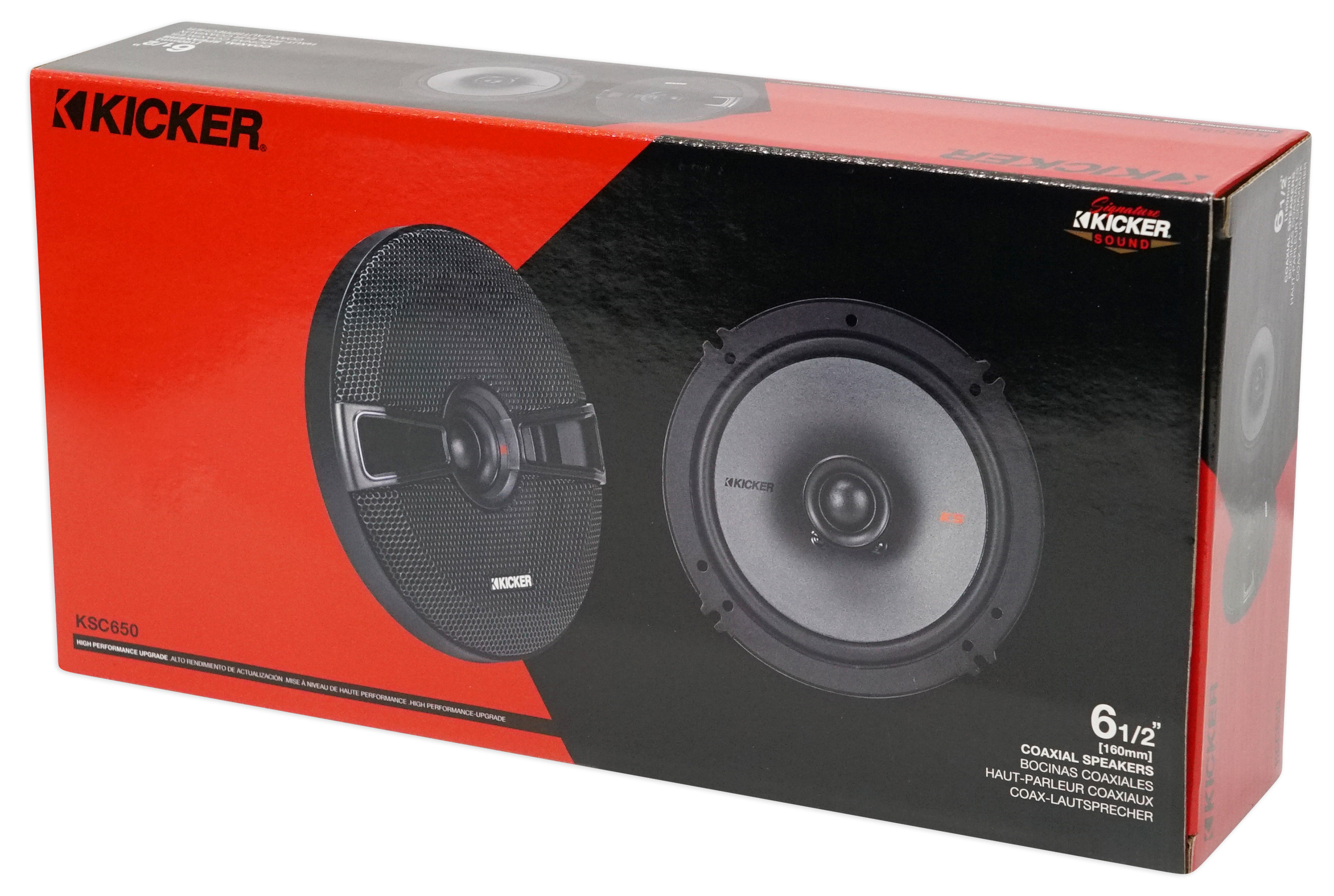 (4) Kicker 44KSC6504 6.5" 400w Car Audio Speakers+4Channel Amplifier