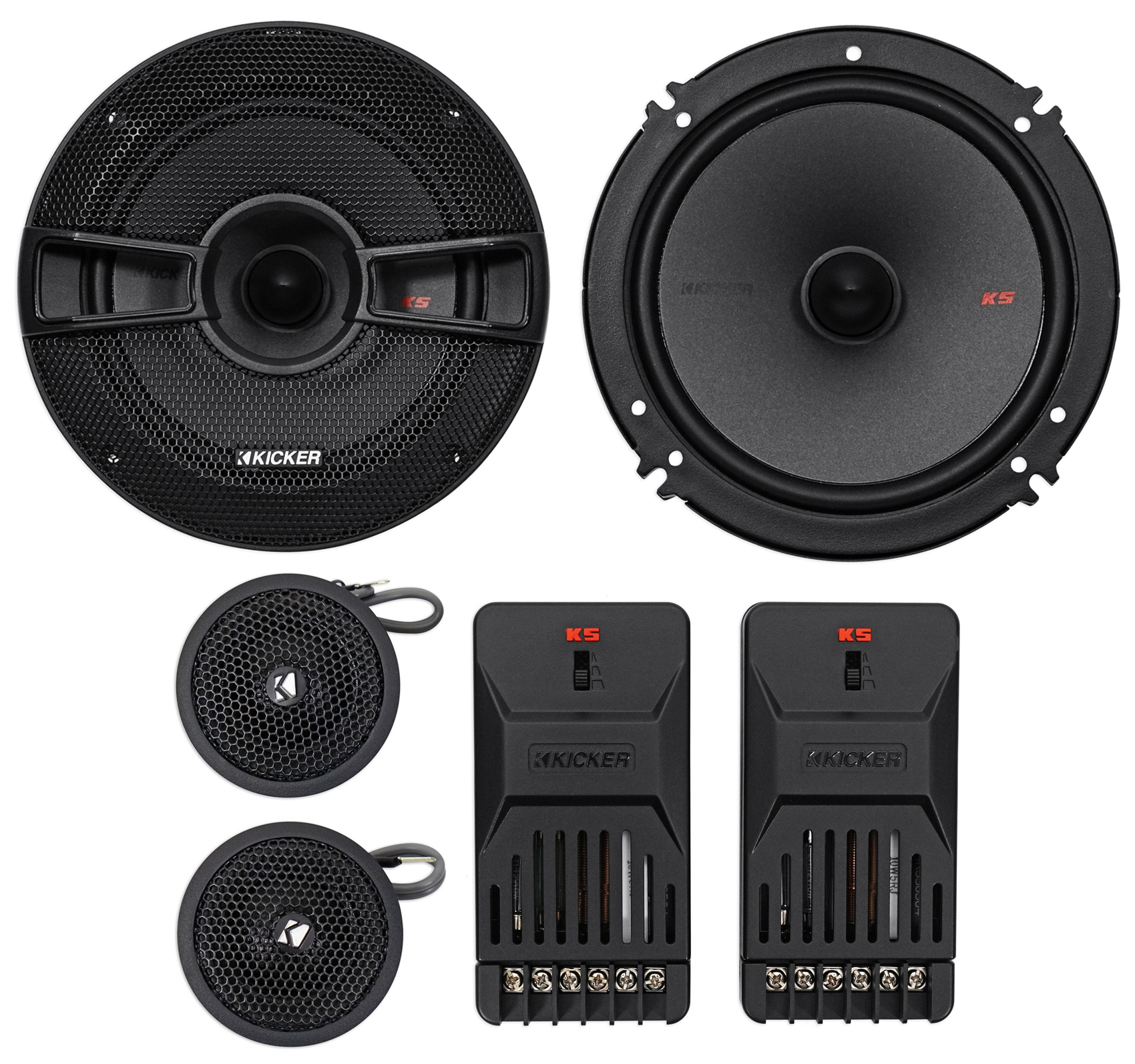 Kicker 44KSS6504 6.5" 250w Car Audio Component Speakers+2) 6.5" Coaxial