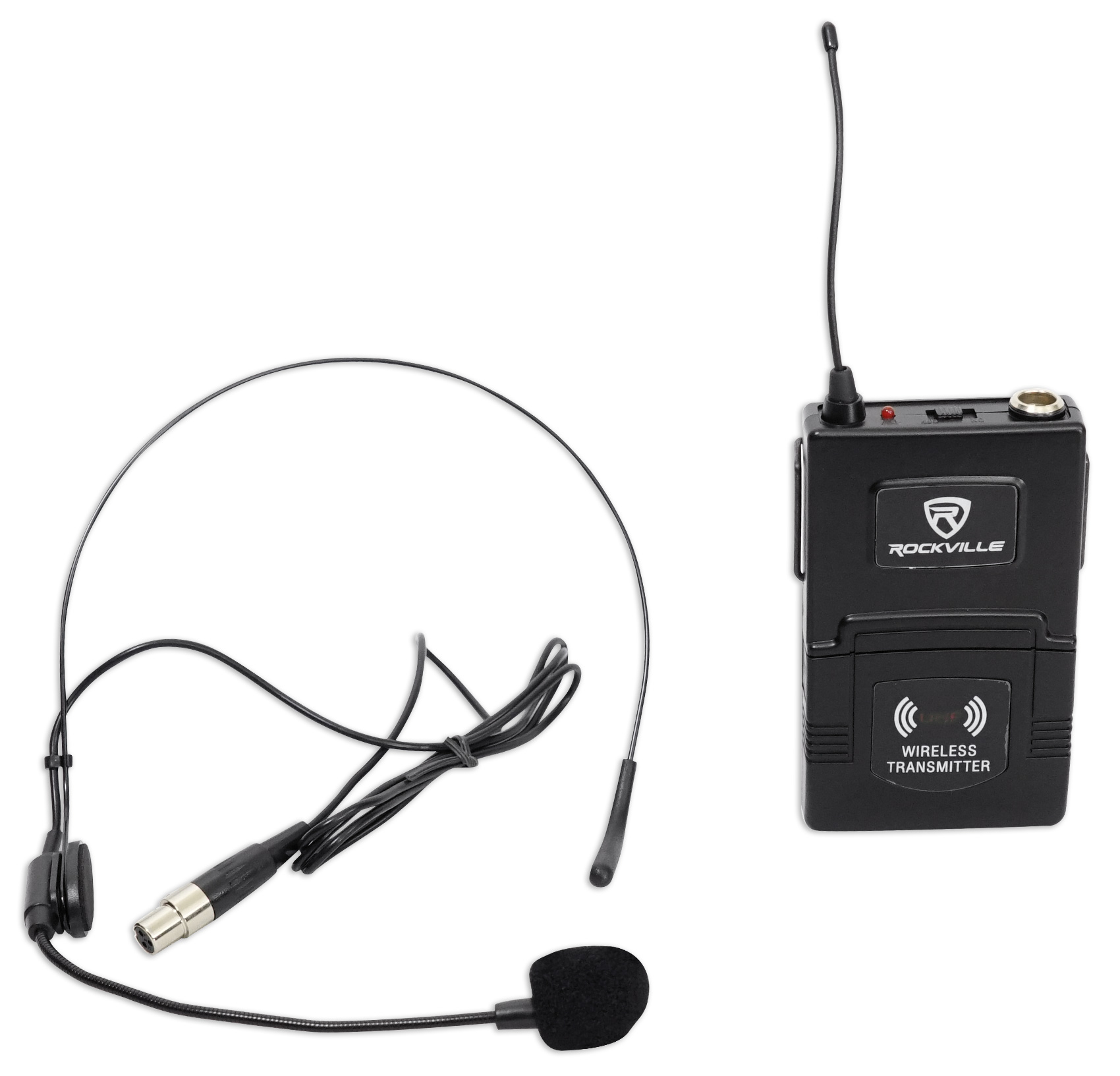 Rockville RWM60U Professional UHF Headset & Guitar Wireless Microphone ...