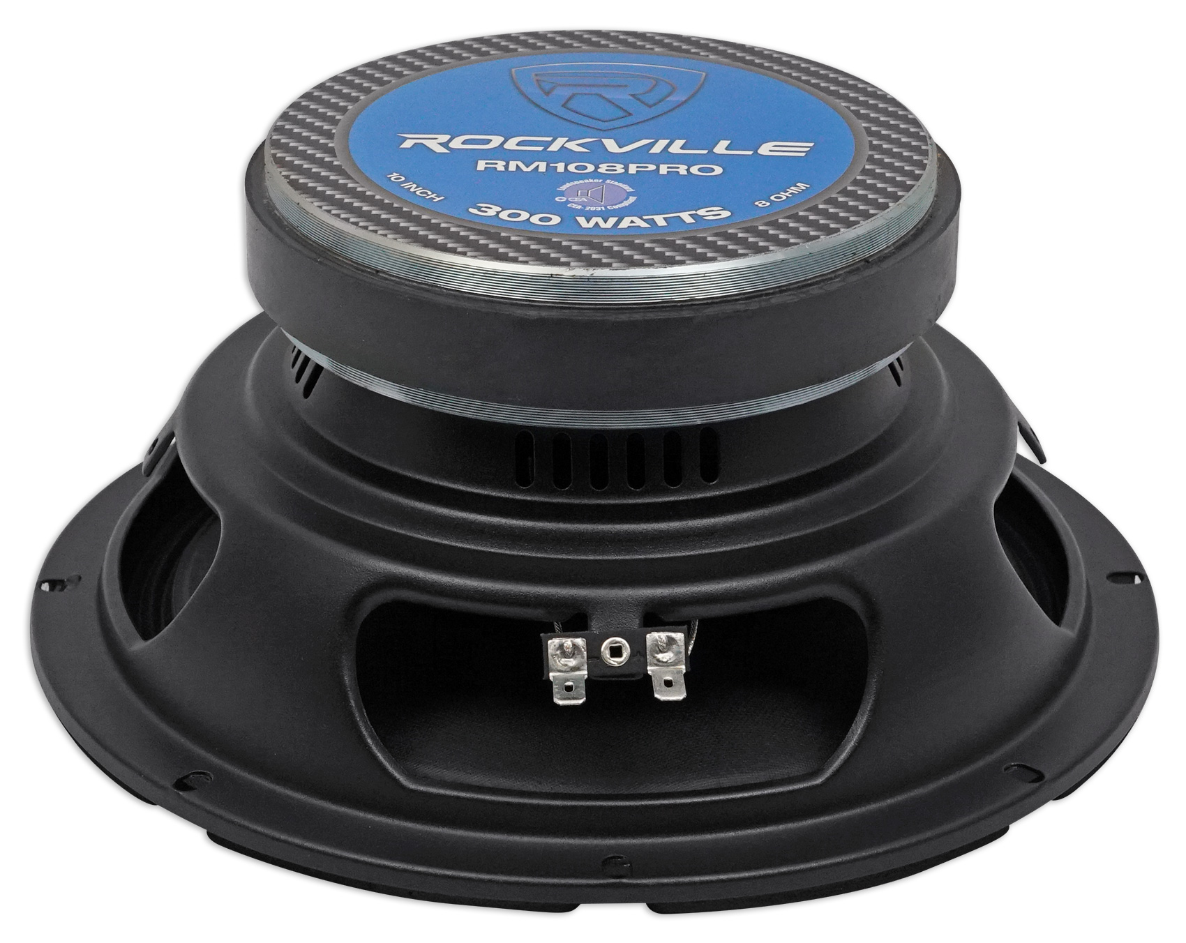 2) Rockville RM108PRO 10" 1200 Watt 8Ohm SPL Car Midrange MidBass Pro