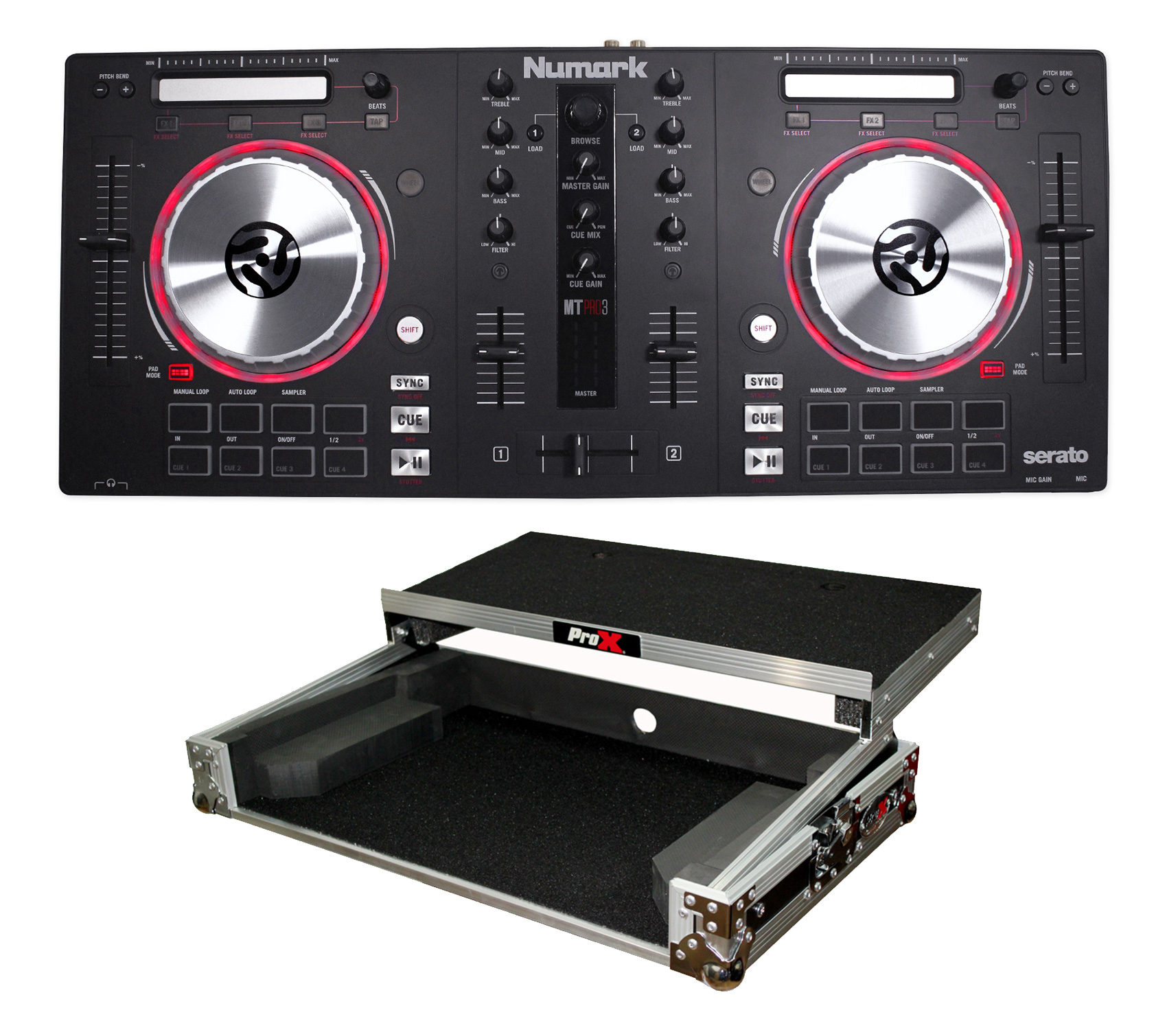 Numark Mixtrack Pro 3 Serato Dj Usb Midi Controller Mixtrack Pro Iii Flight Case Ebay