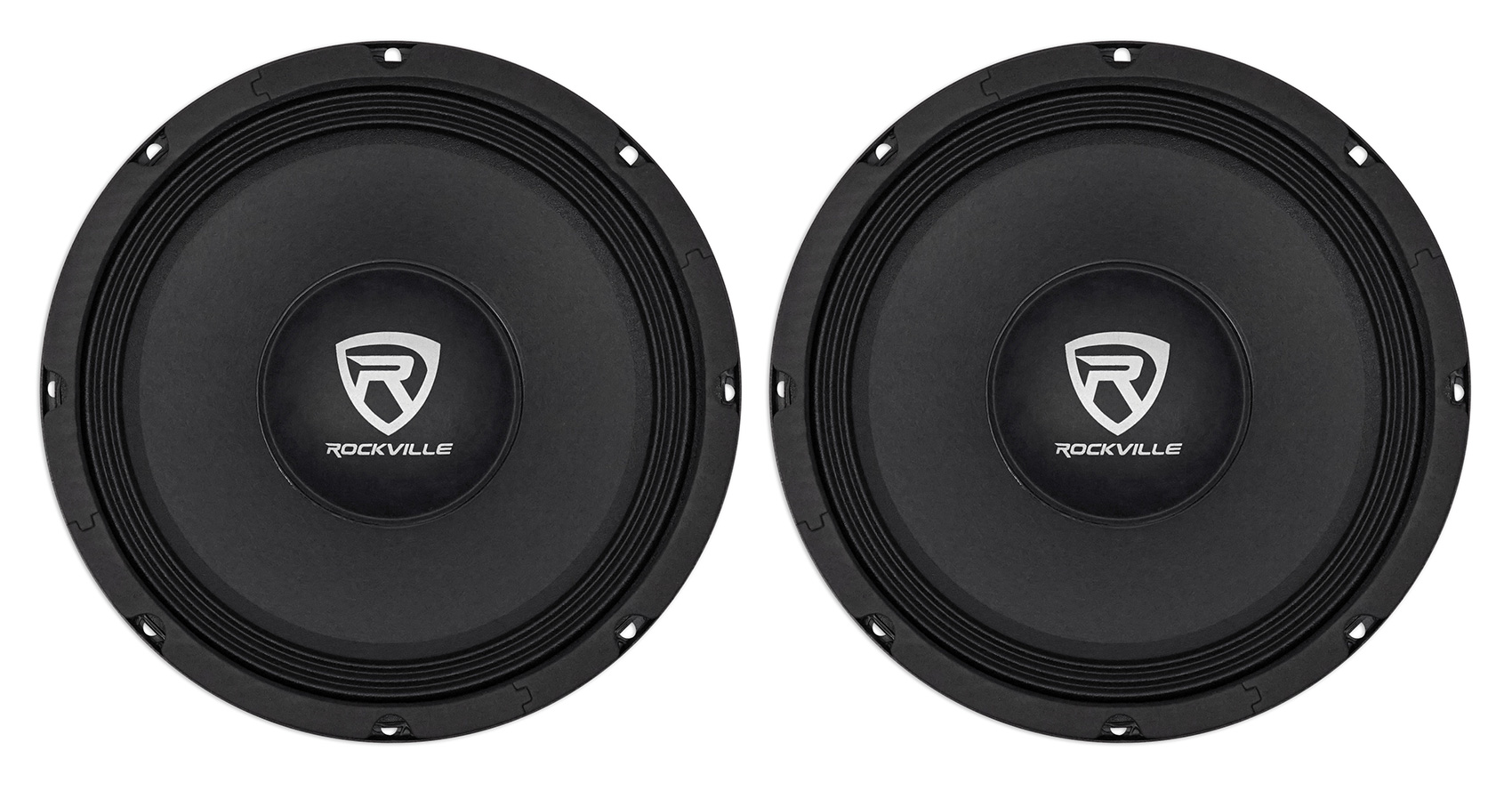2) Rockville RM108PRO 10" 1200 Watt 8Ohm SPL Car Midrange MidBass Pro Speakers 613815948445 eBay