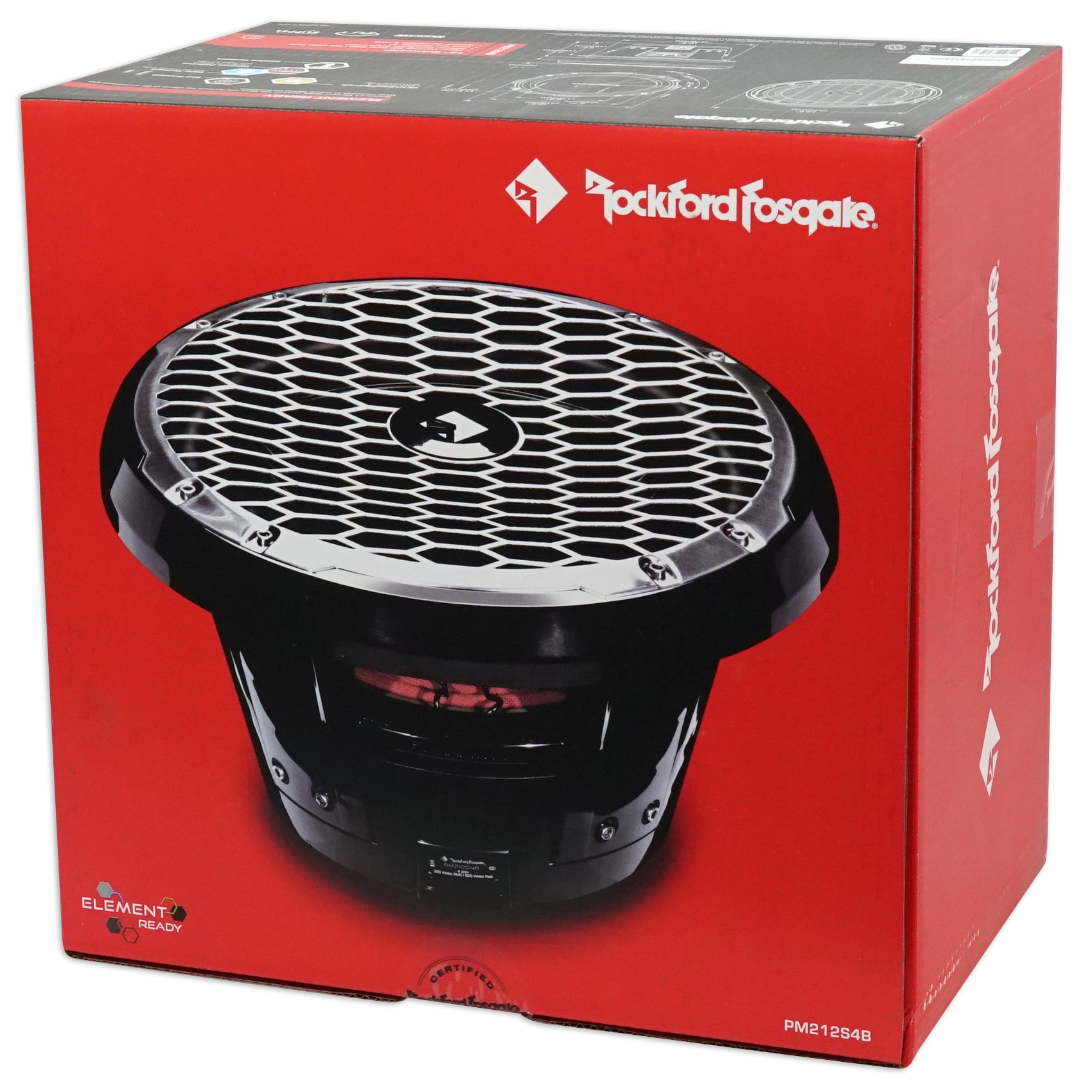 Rockford Fosgate PM212S4B 12" 600W Marine/Boat 4Ohm Subwoofer Punch M2