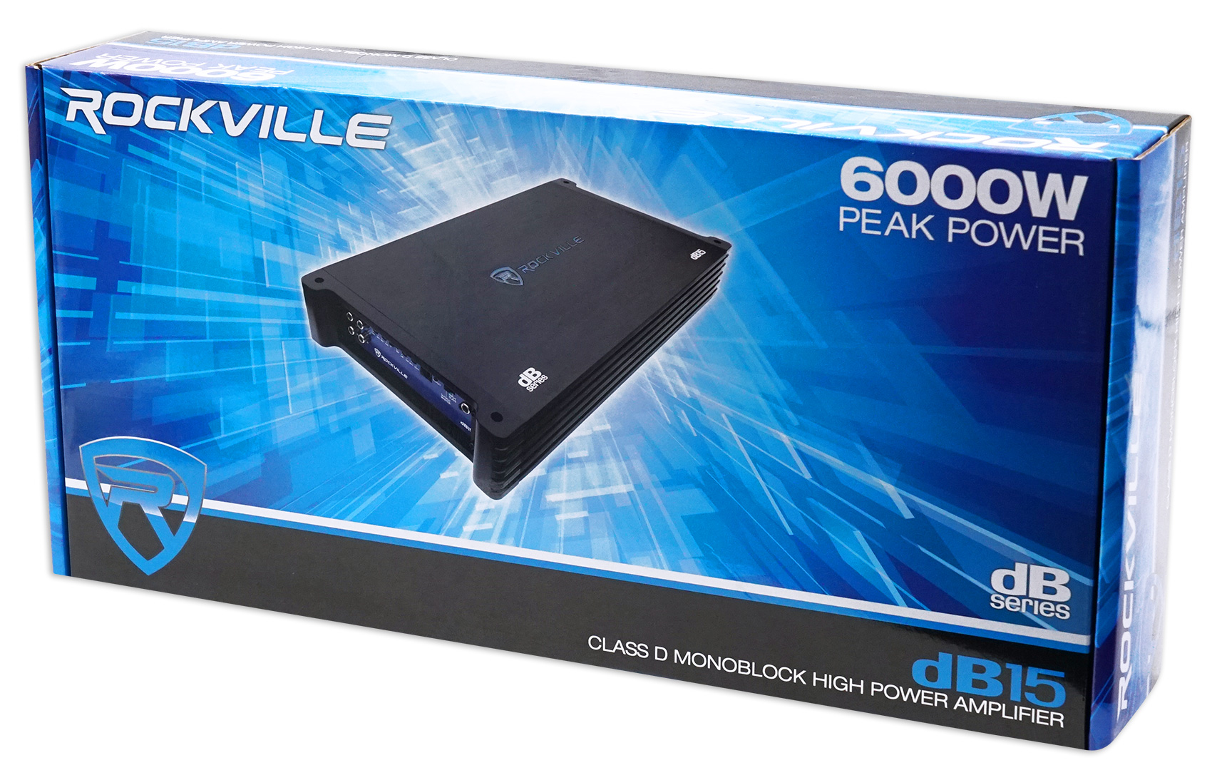 Rockville dB15 6000 Watt/3000 W RMS Mono Classe D 2Ohm Voiture