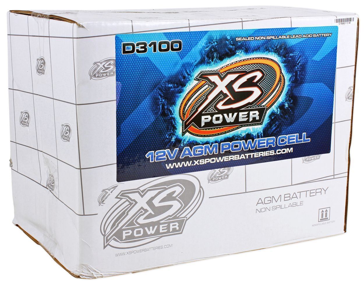 XS Power D3100 5000 Amp AGM Power Cell Car Audio Battery + Terminal ...