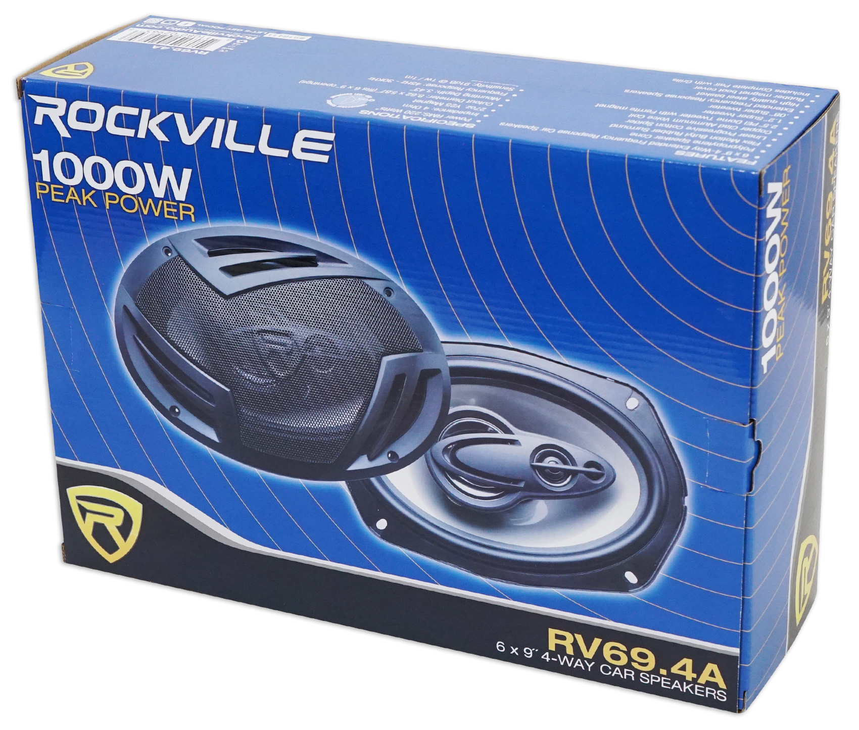 Pair Rockville RV69.4A 6x9" 4Way Car Speakers 1000 Watts/220w RMS CEA Rated eBay