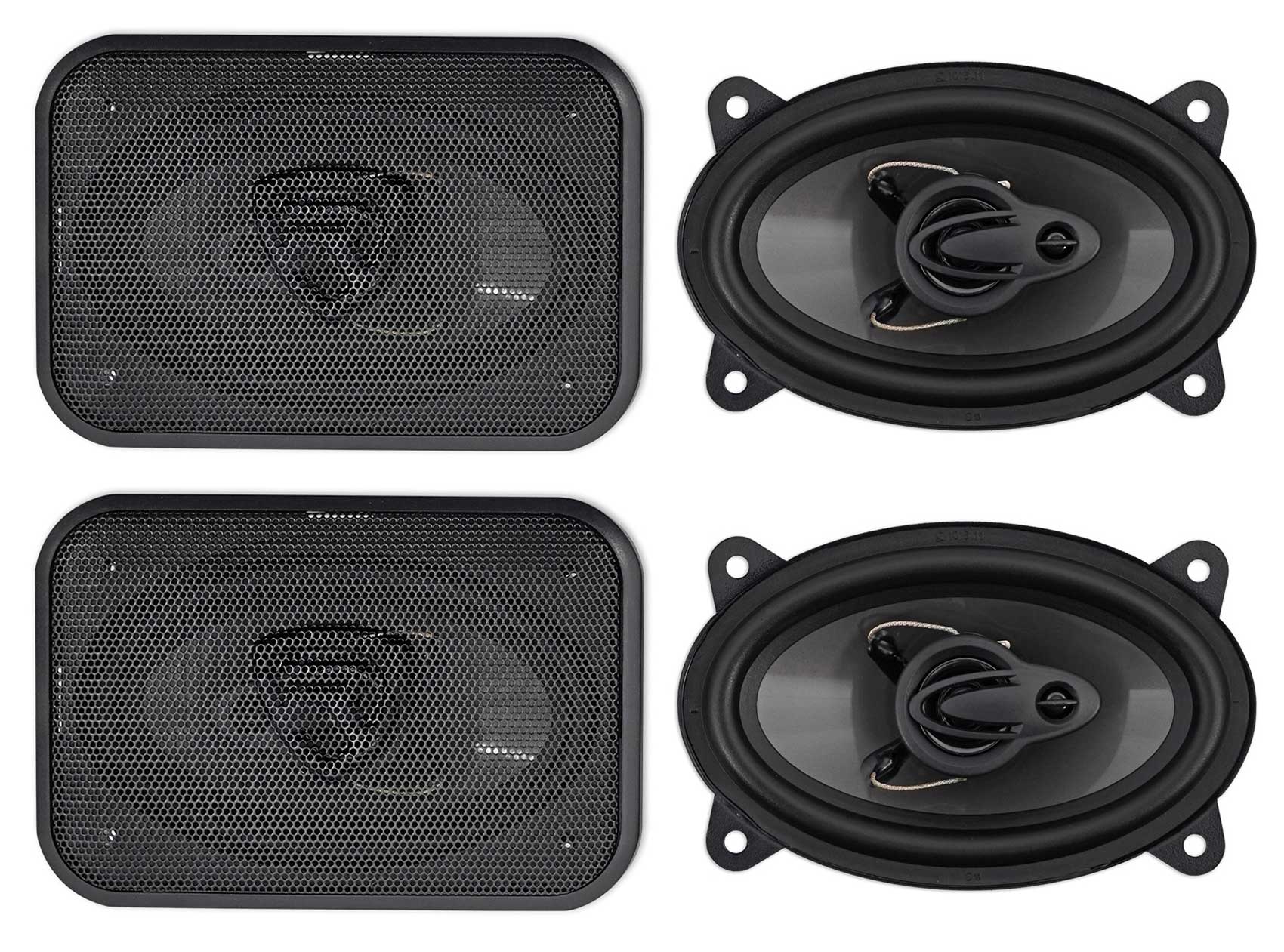 (4) Rockville RV46.3A 4x6" 3Way Car Speakers 1000 Watts/140 Watts RMS CEA Rated 613815917465 eBay
