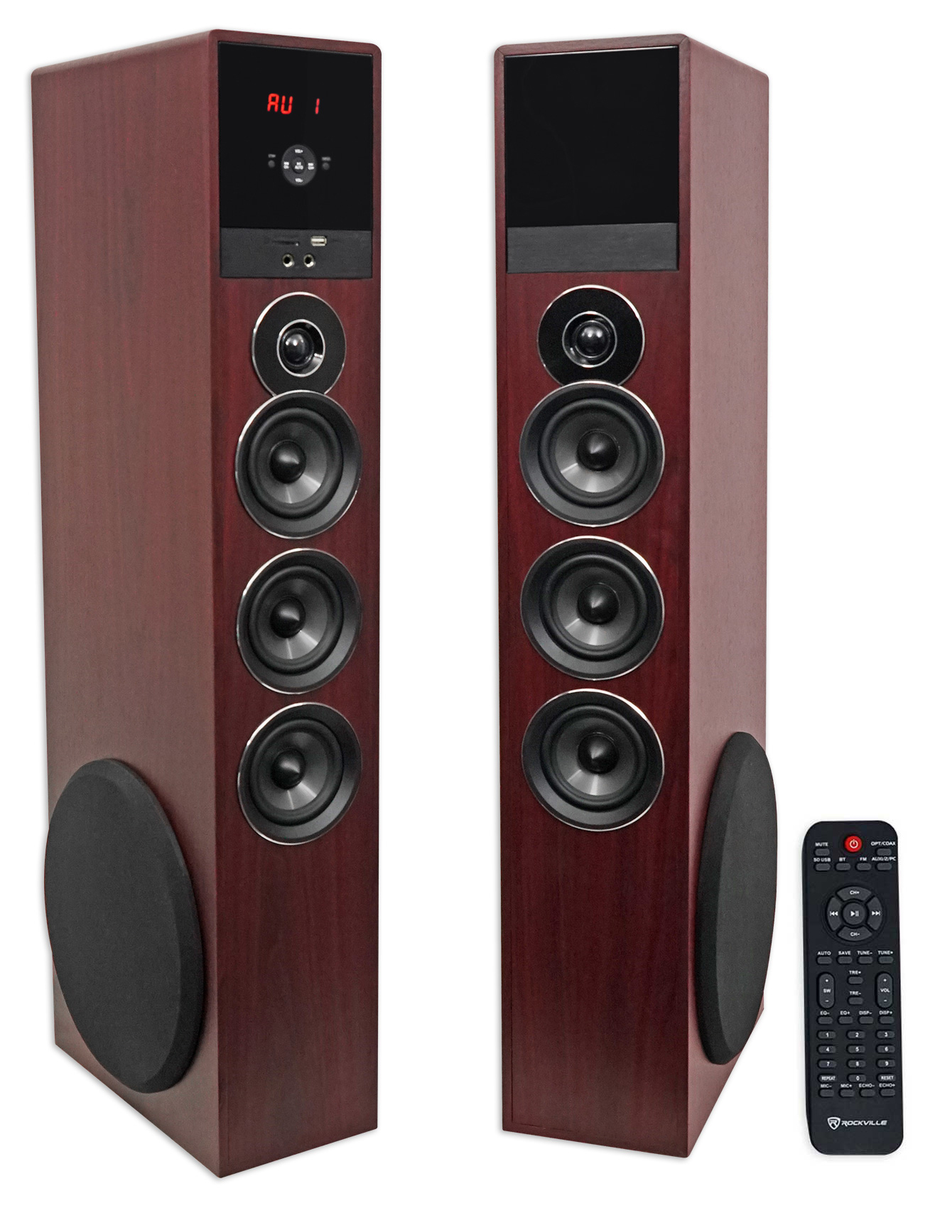 Rockville TM150C Bluetooth Home Theater Tower Speaker System (2) 10