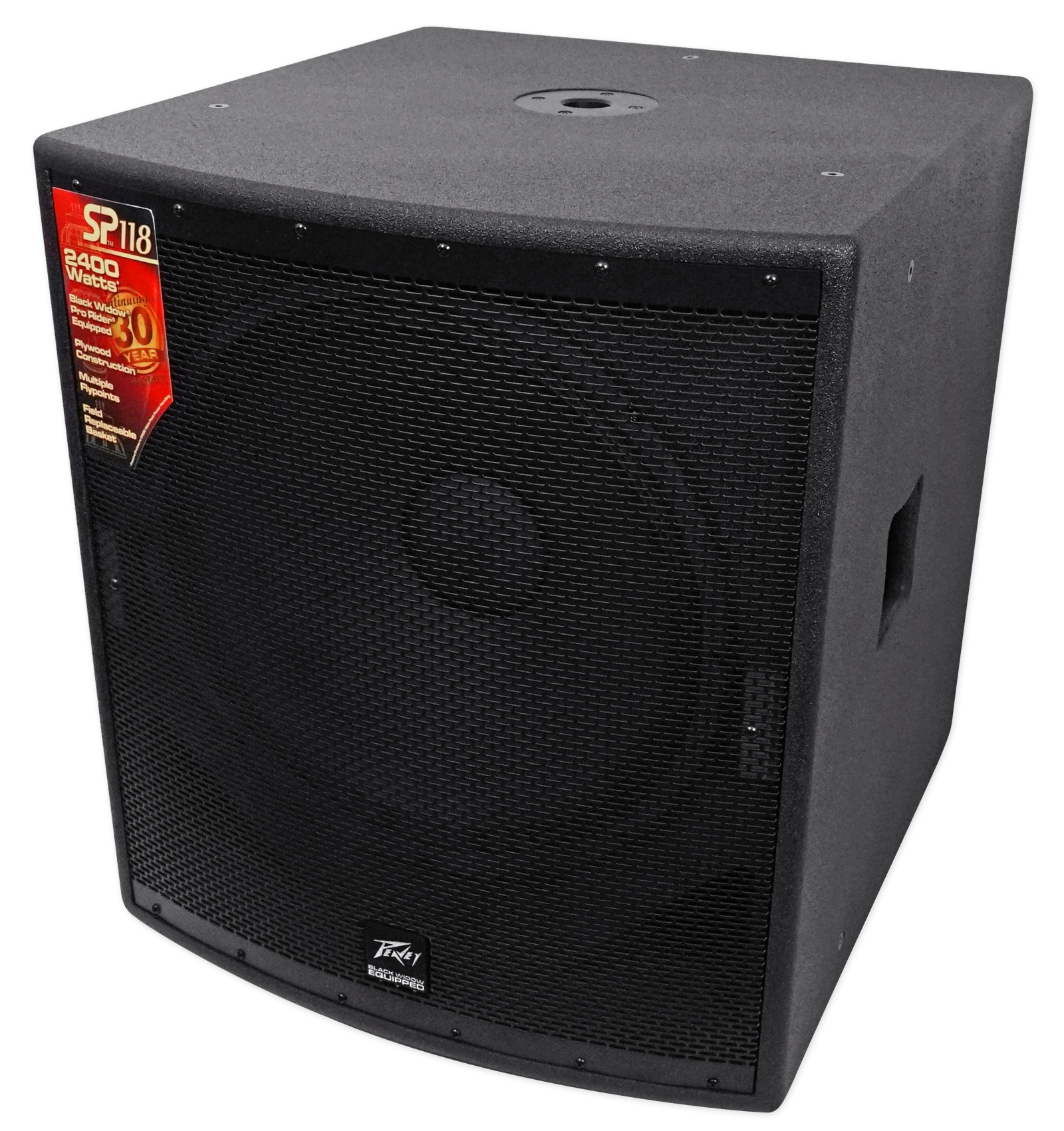 Peavey SP 118 18" 2400 Watt Passive Flyable Black Widow Subwoofer Sub ...