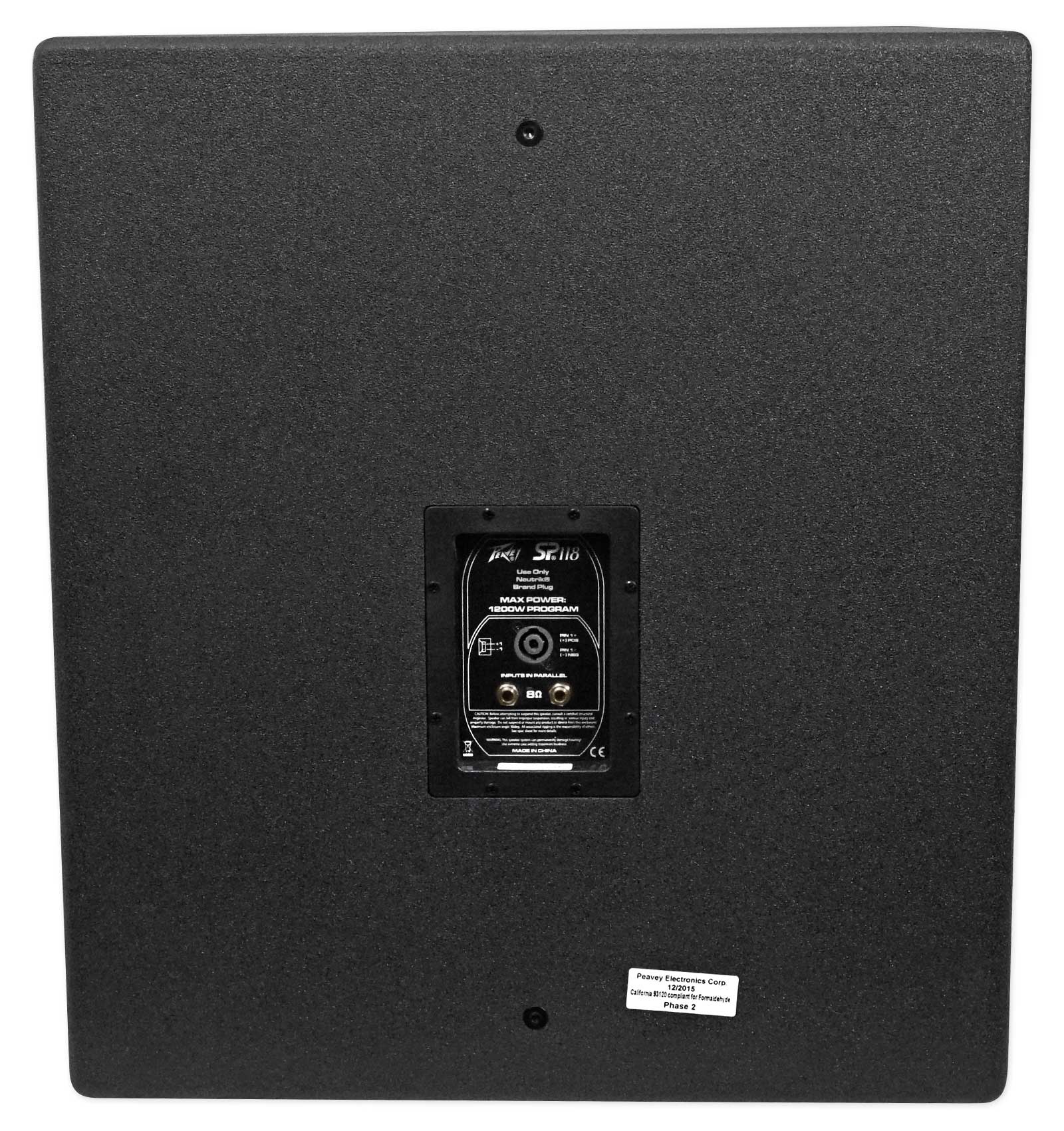 Peavey SP 118 18" 2400 Watt Passive Flyable Black Widow Subwoofer Sub ...