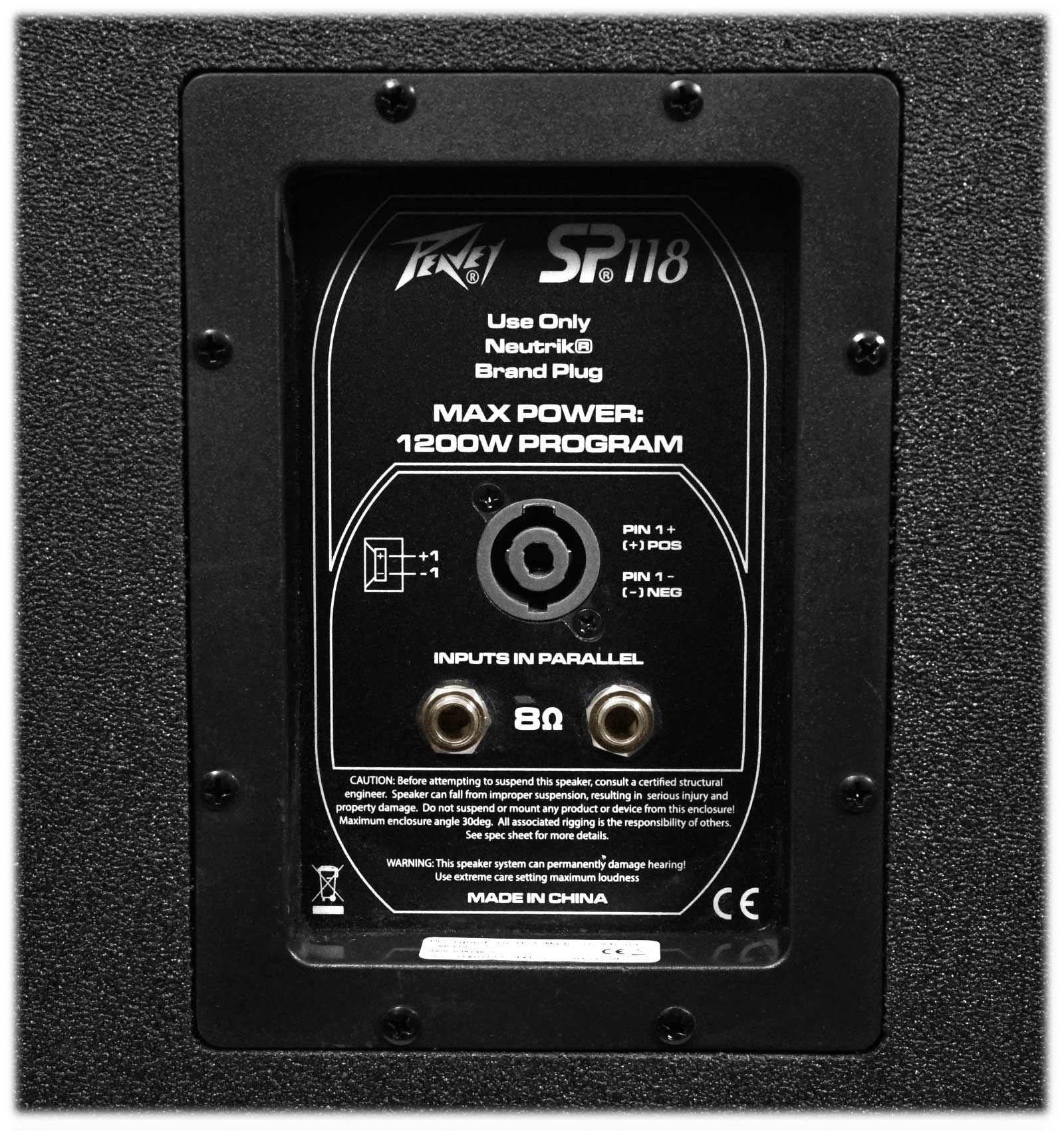 Peavey SP 118 18" 2400 Watt Passive Flyable Black Widow Subwoofer Sub ...