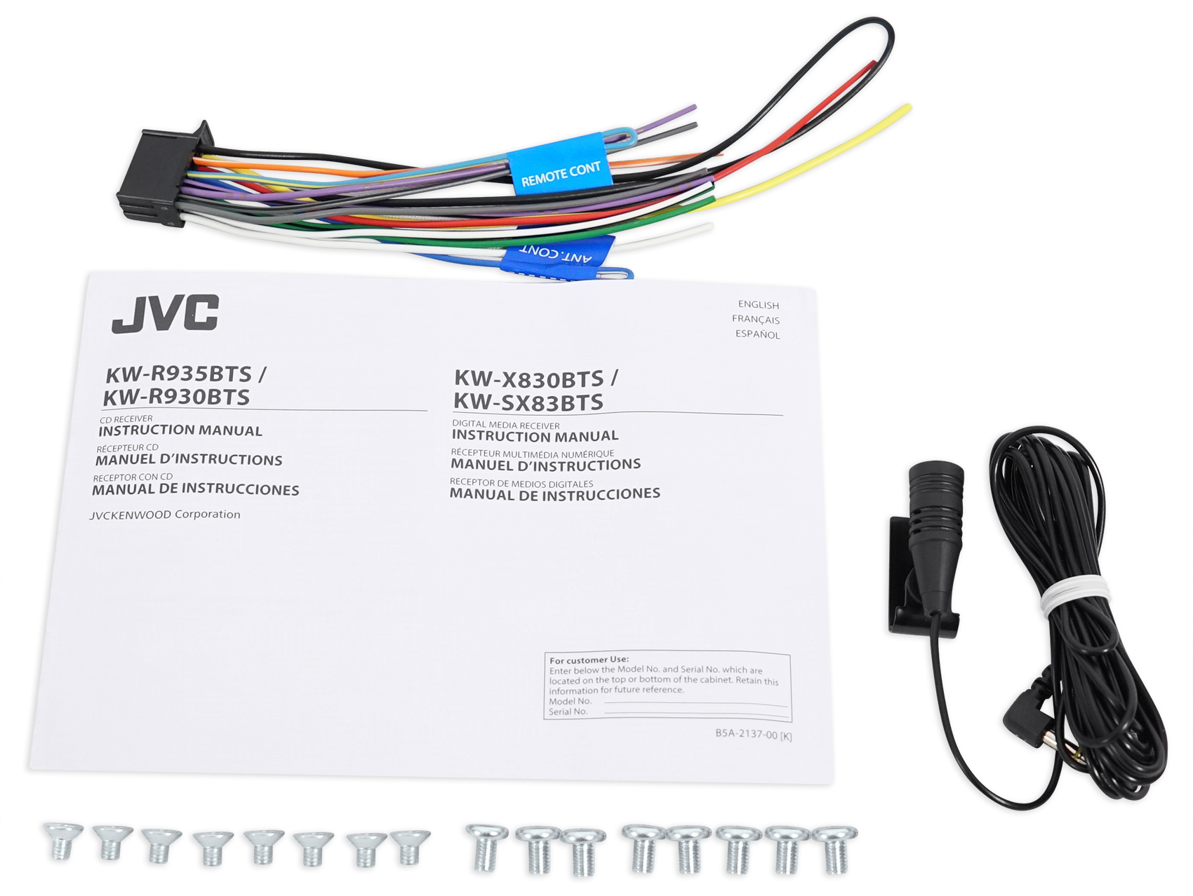 KW-R930BTS JVC In-Dash CD Receiver KW-R930BT 