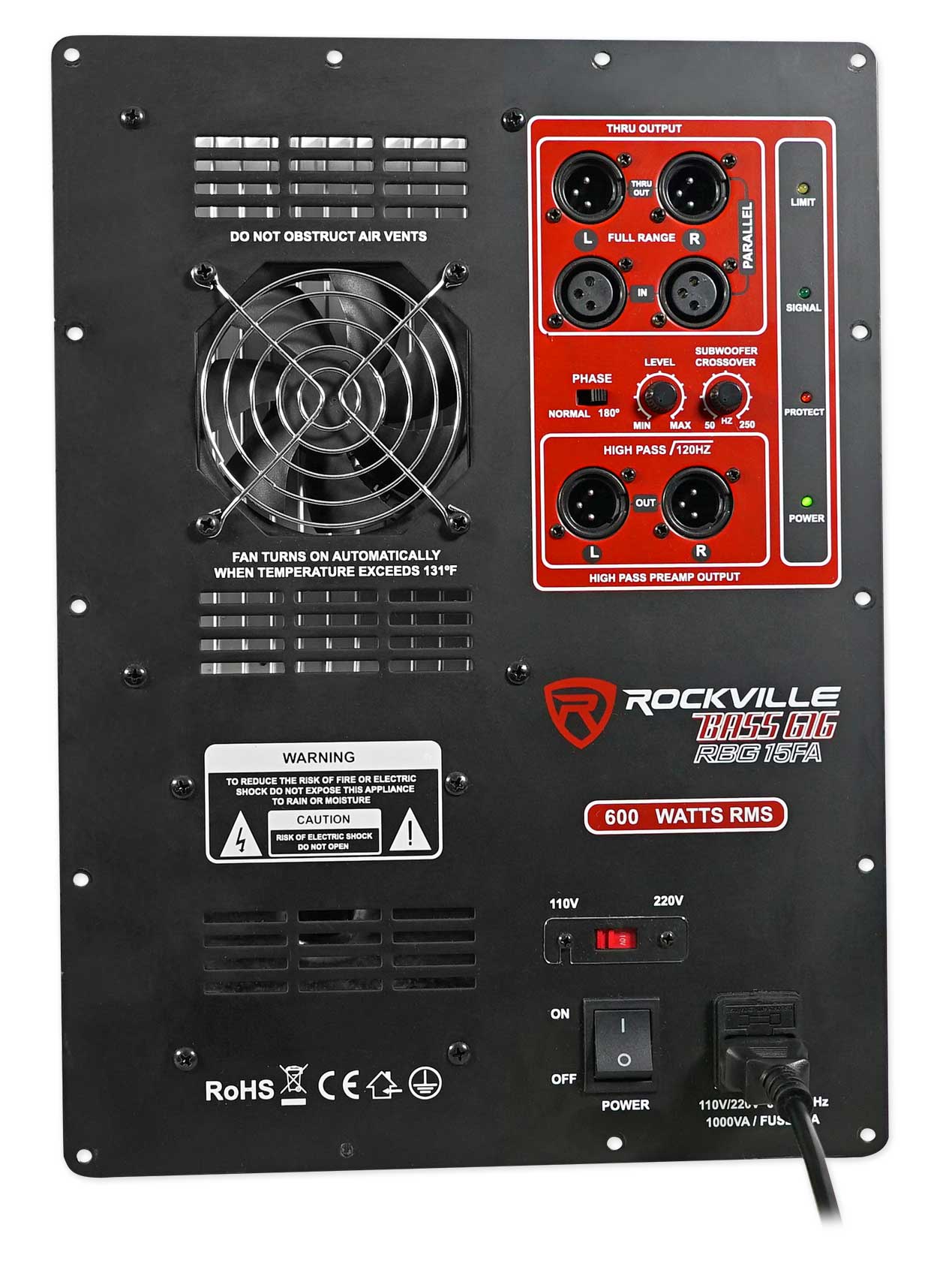 600 Watt RMS Pro Audio Powered Subwoofer Amplifier Plate Module Panel