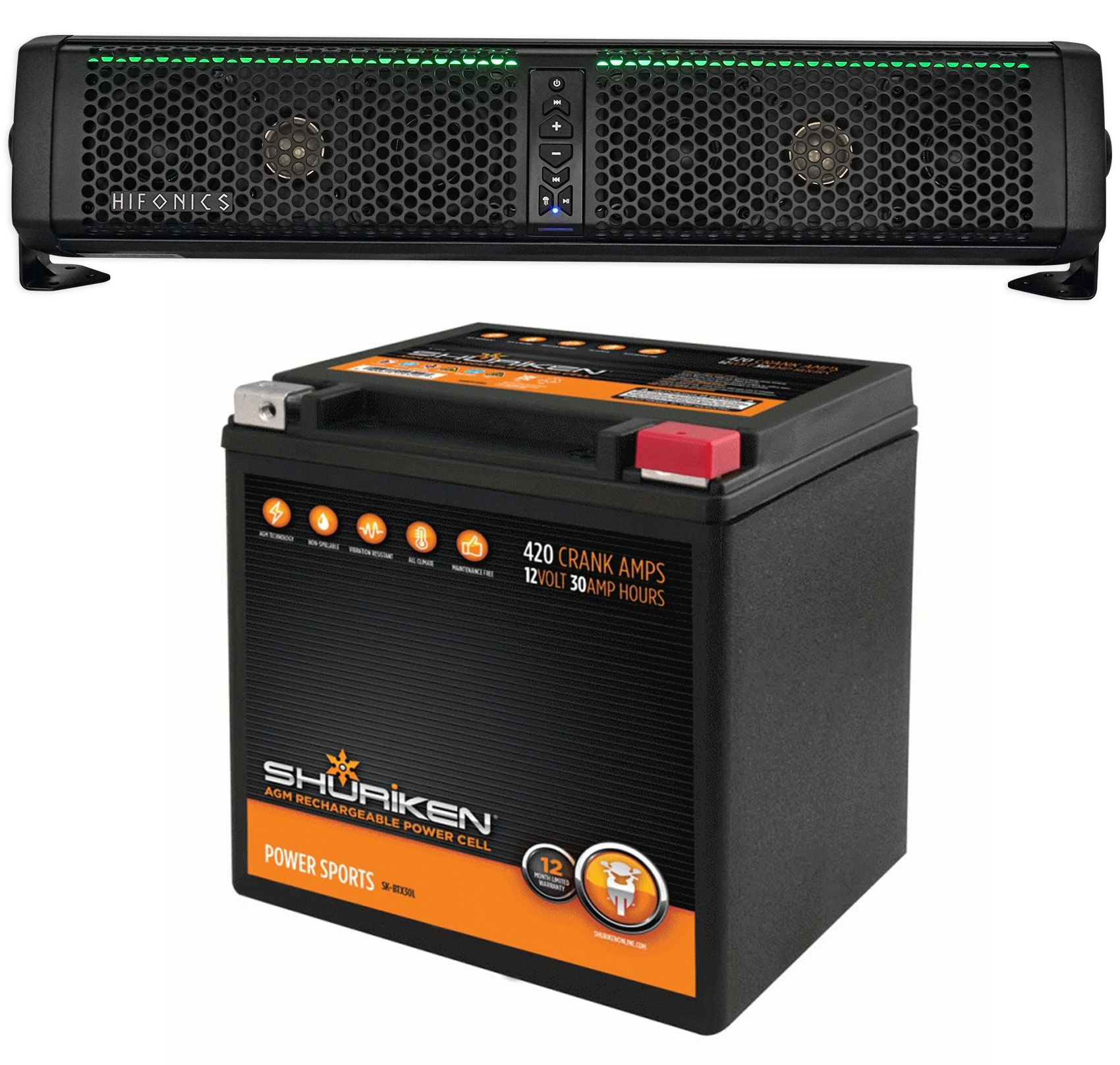 Hifonics TPS6 SixSpeaker Bluetooth for ATV/UTV/RZR/Marine Soundbar