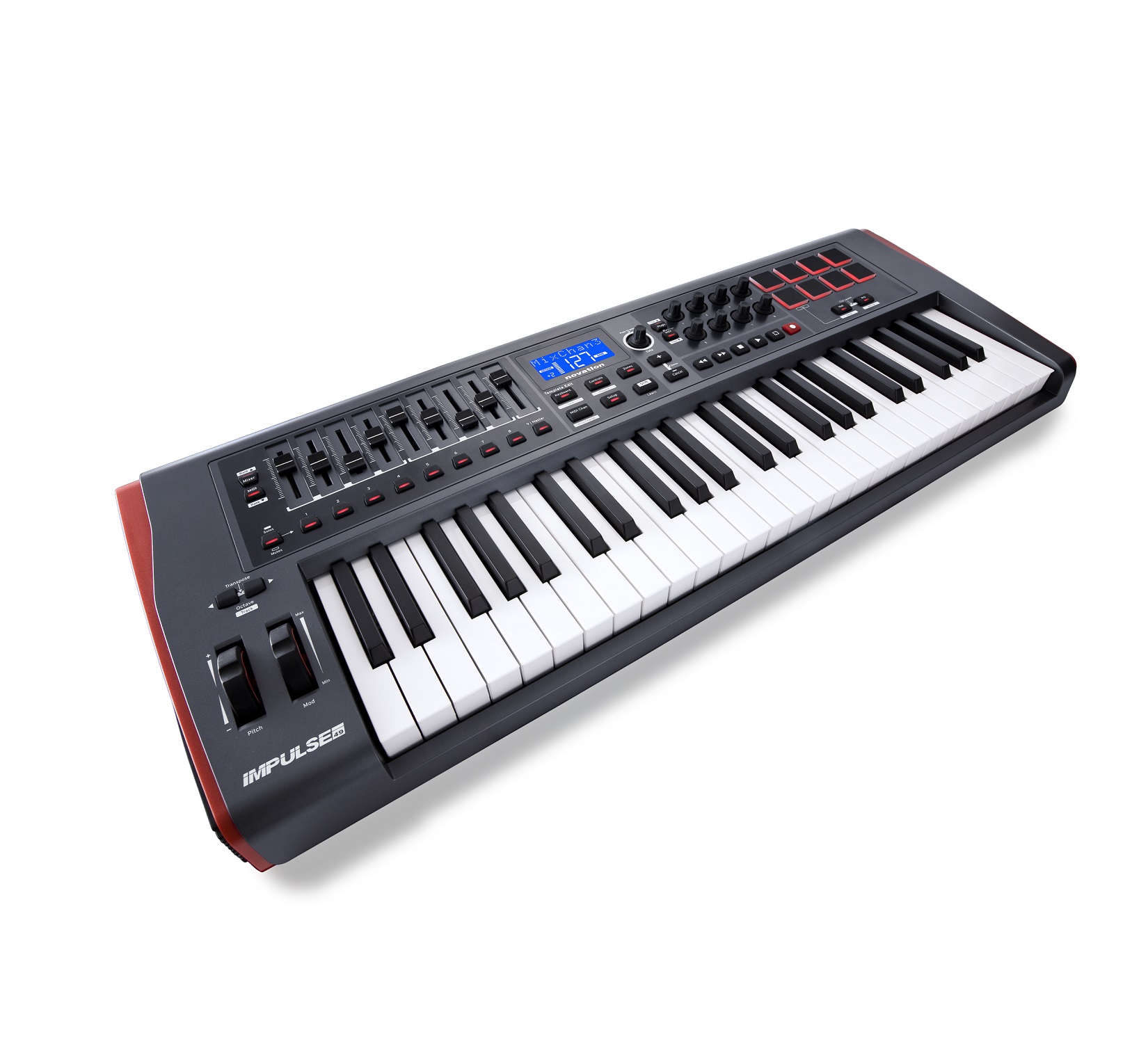 Novation IMPULSE 49Key USB MIDI Keyboard Controller+Stand+Carry Bag