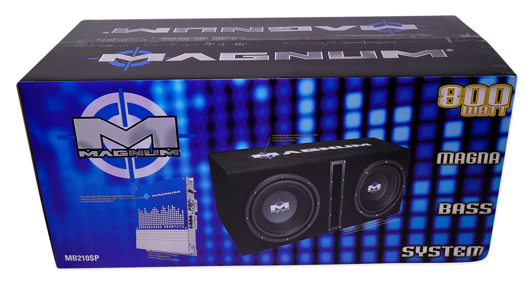 MTX Magnum MB210SP 800w Dual 10” Subwoofers+Vented Sub Box/Amp Package