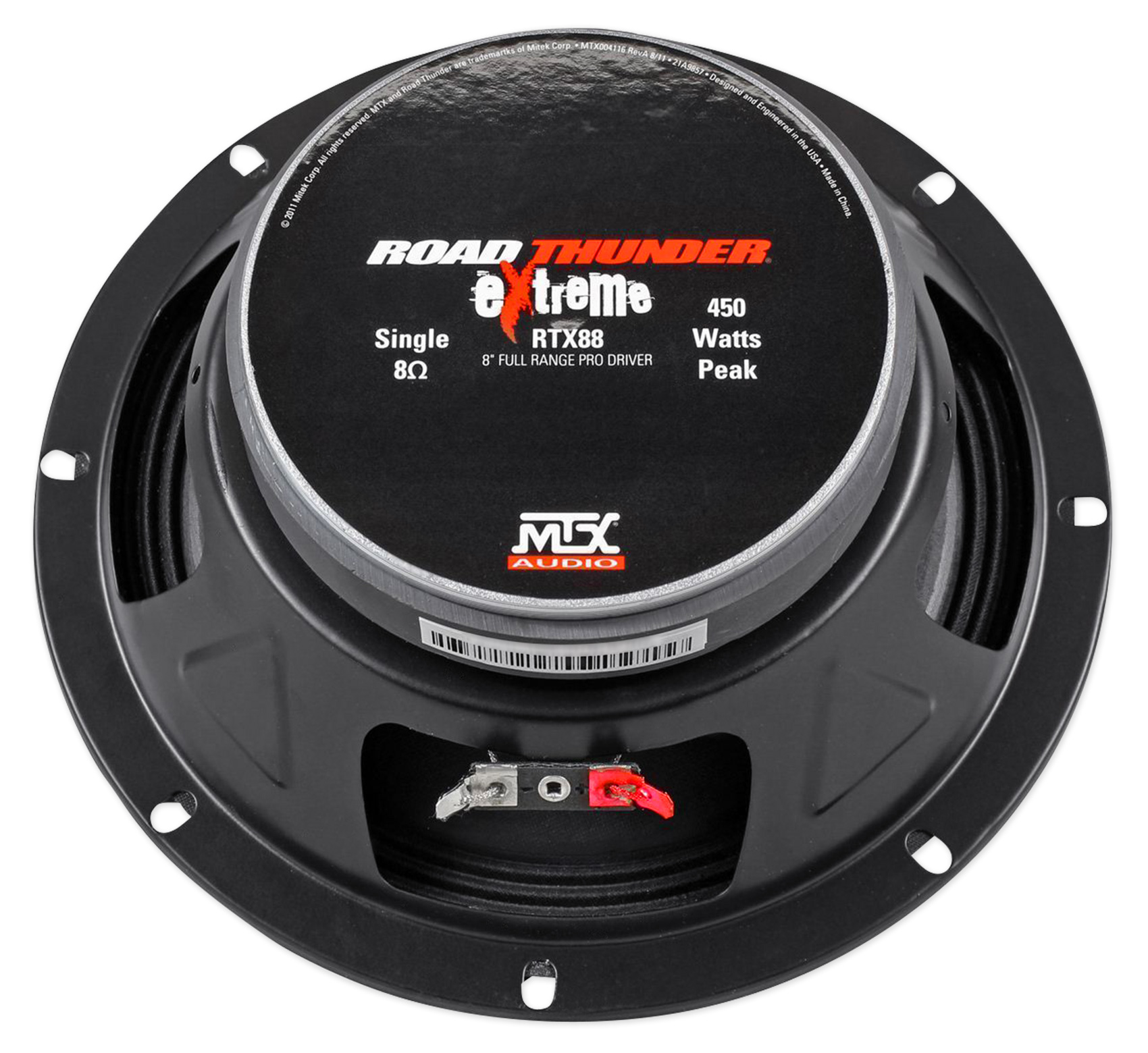 MTX Thunder RTX88 8” 300 Watt 8-Ohm Mid-bass/Midrange Car/Pro Audio