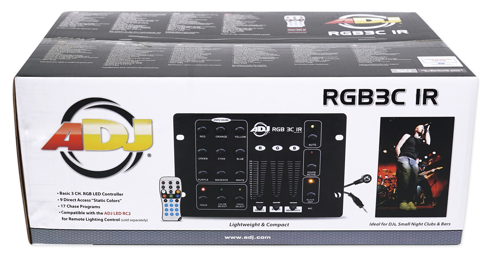 American DJ ADJ RGB3C IR Compact Universal DMX Controller For RGB LED