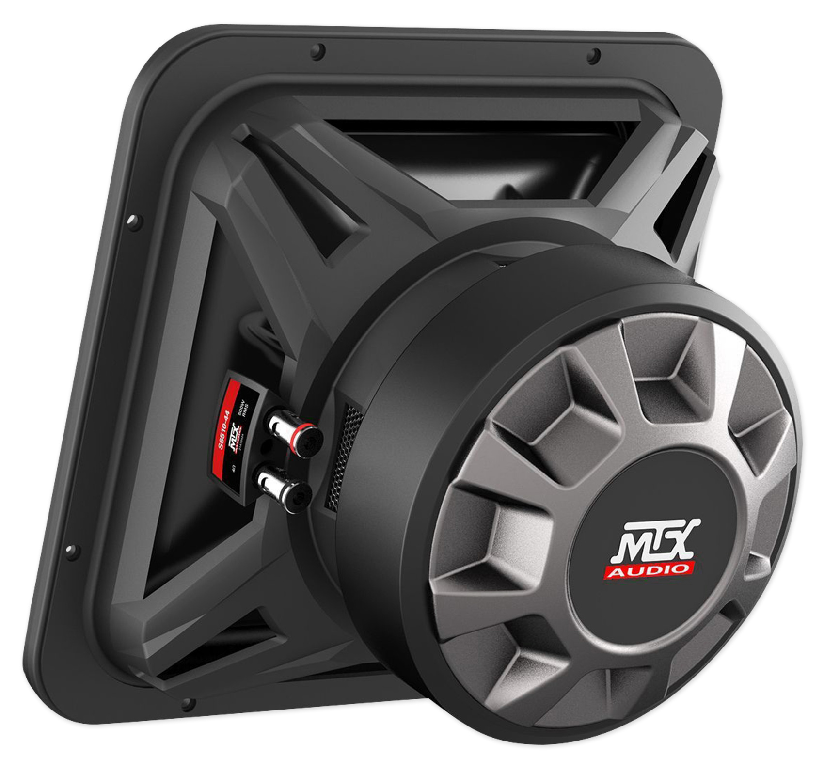 MTX S6510-44 10" 500 Watt RMS Car Audio Square Subwoofer+Mono Amplifier