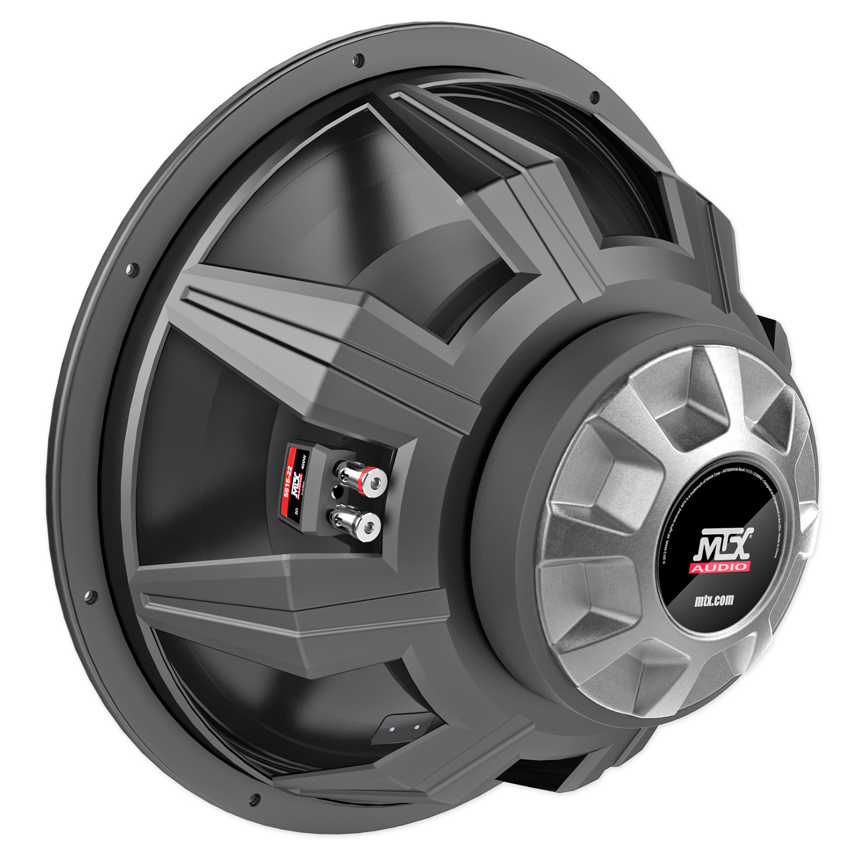 (2) MTX 5515-44 15" 1600w DVC 4-ohm Car Audio Subwoofers+Mono Amplifier