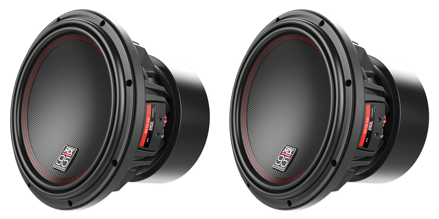 (2) MTX 951522 15" 3000 Watt RMS Competition Subwoofers DVC Car Audio Subs eBay