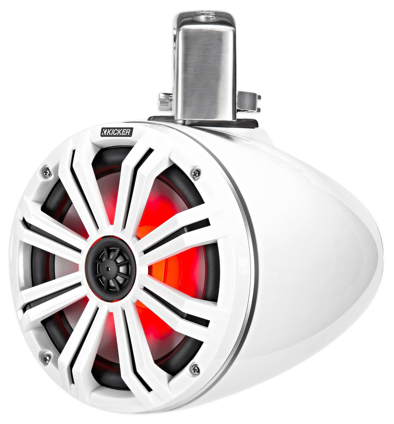 Pair KICKER 45KMTC8W 8" 600 Watt Marine Wakeboard Tower Speakers w/LED's KMTC8 eBay