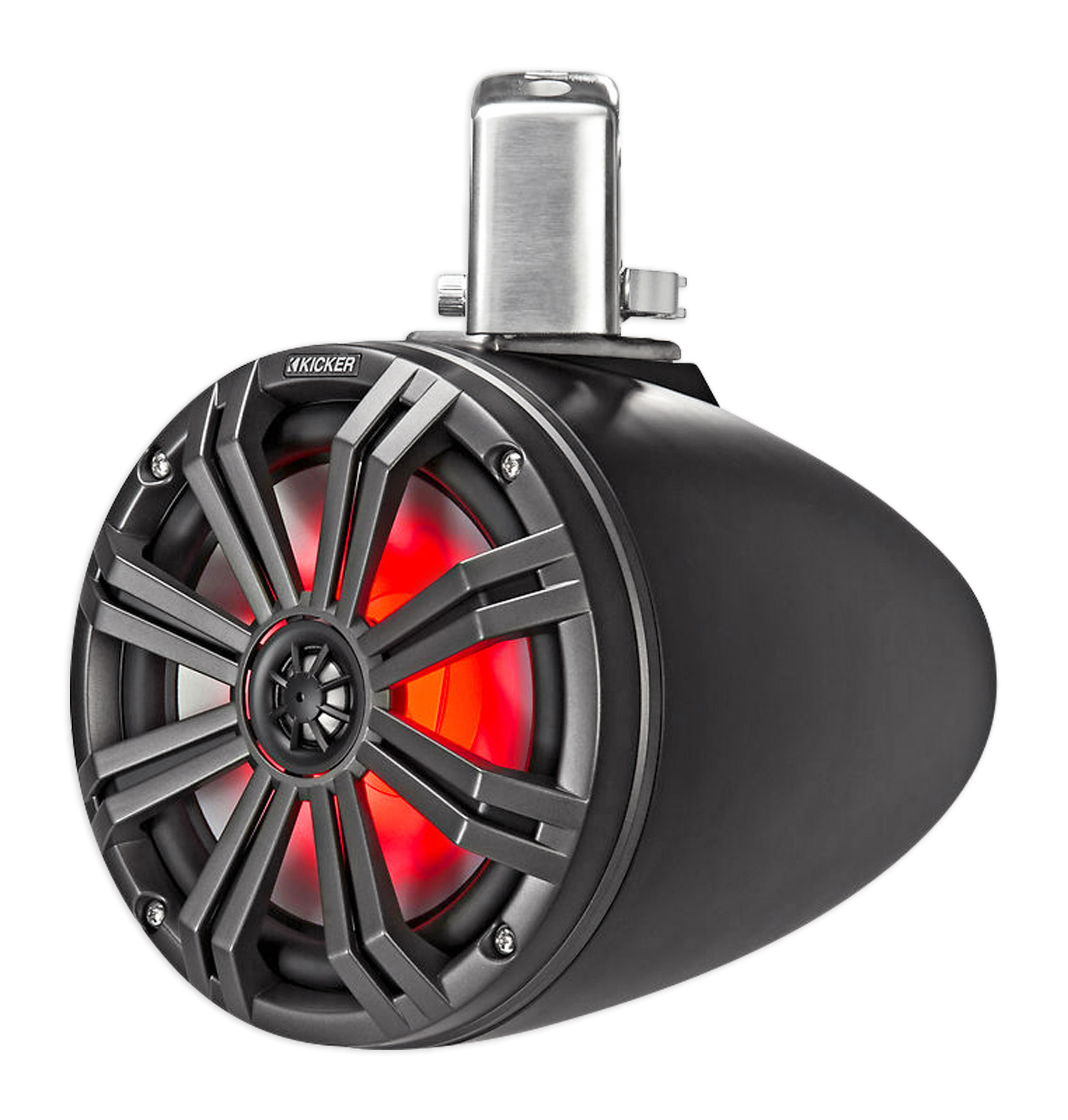 (4) KICKER 45KMTC8 8" 1200 Watt Marine Wakeboard Tower Speakers w/LED's