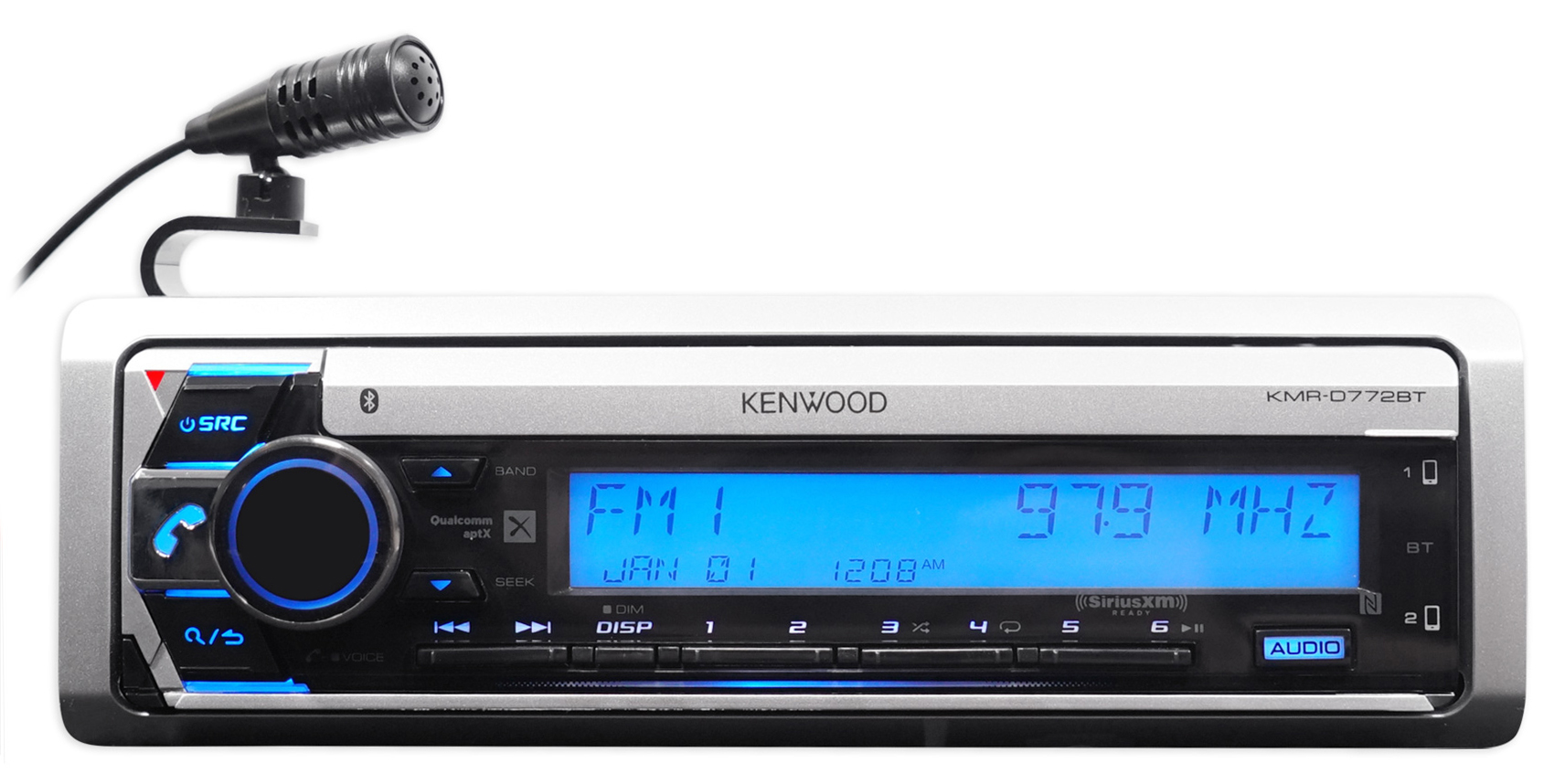 Kenwood KMR-D772BT Single-Din Marine Boat CD Receiver w/Bluetooth USB