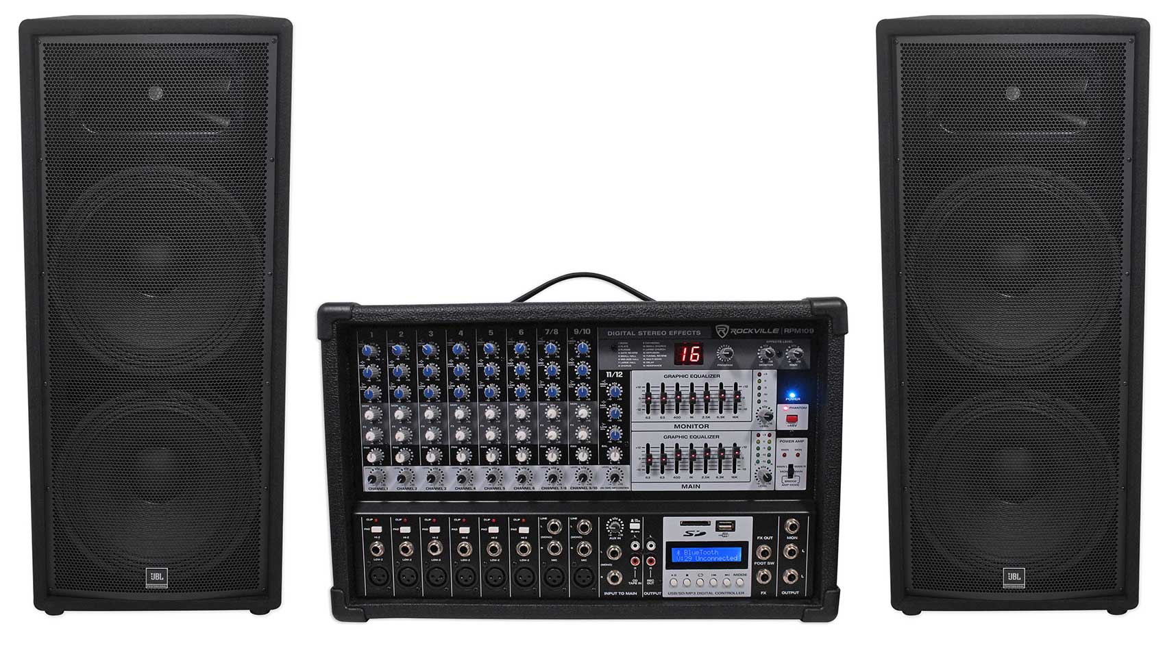 2) JBL JRX225 Dual 15